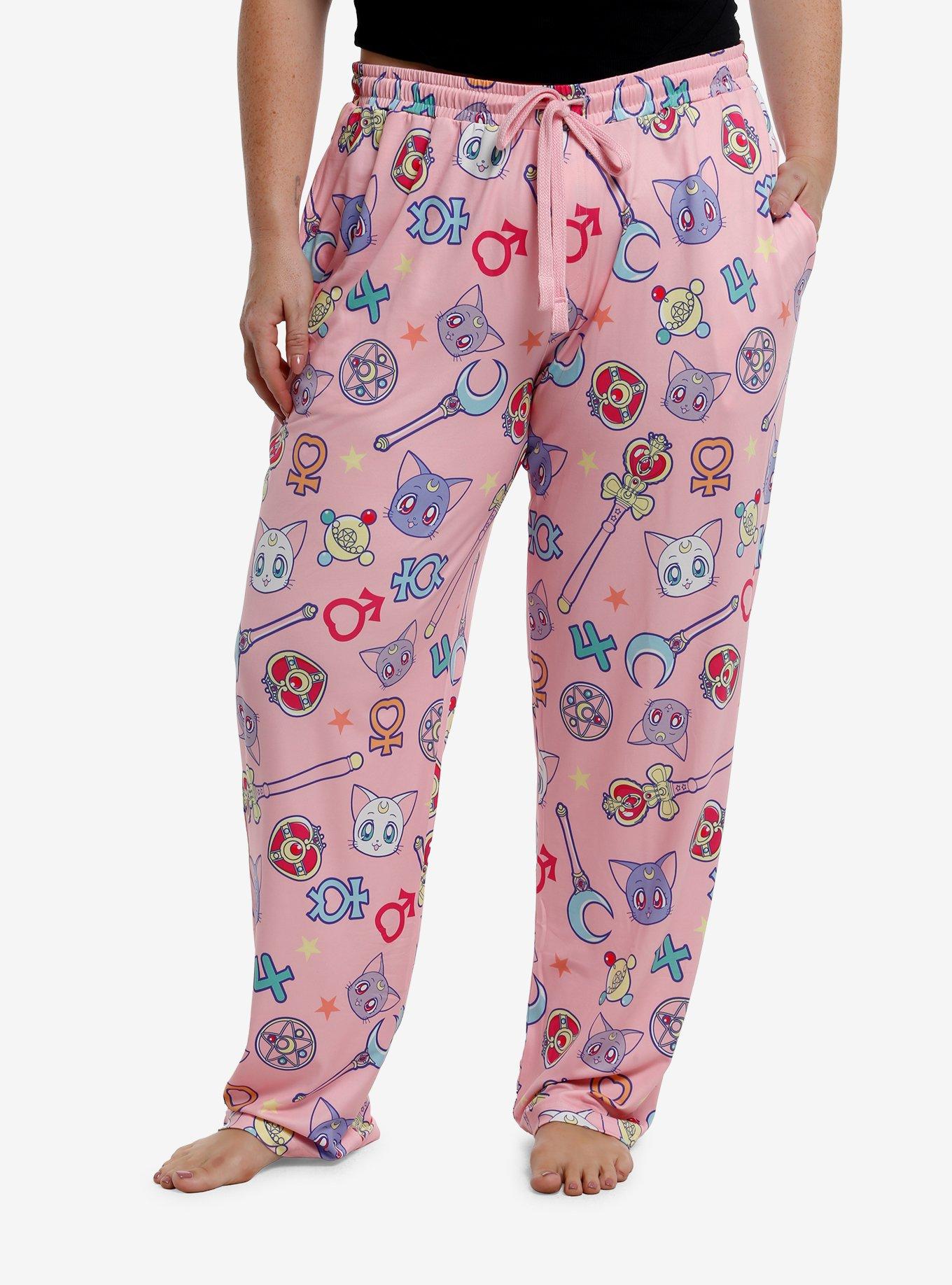 Pretty Guardian Sailor Moon Icons Girls Pajama Pants Plus Size, , hi-res