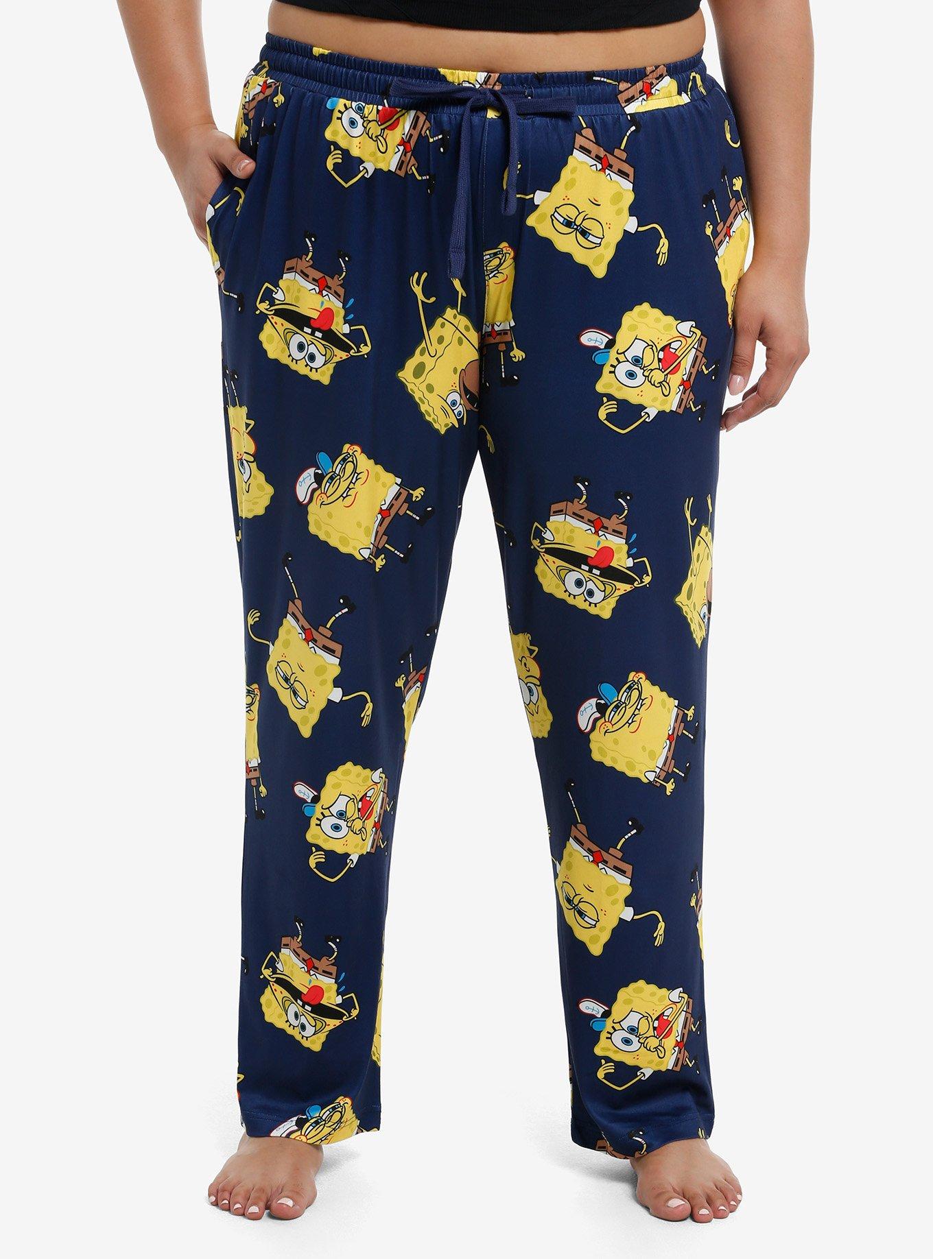 SpongeBob SquarePants Silly Print Girls Pajama Pants Plus Size, , hi-res