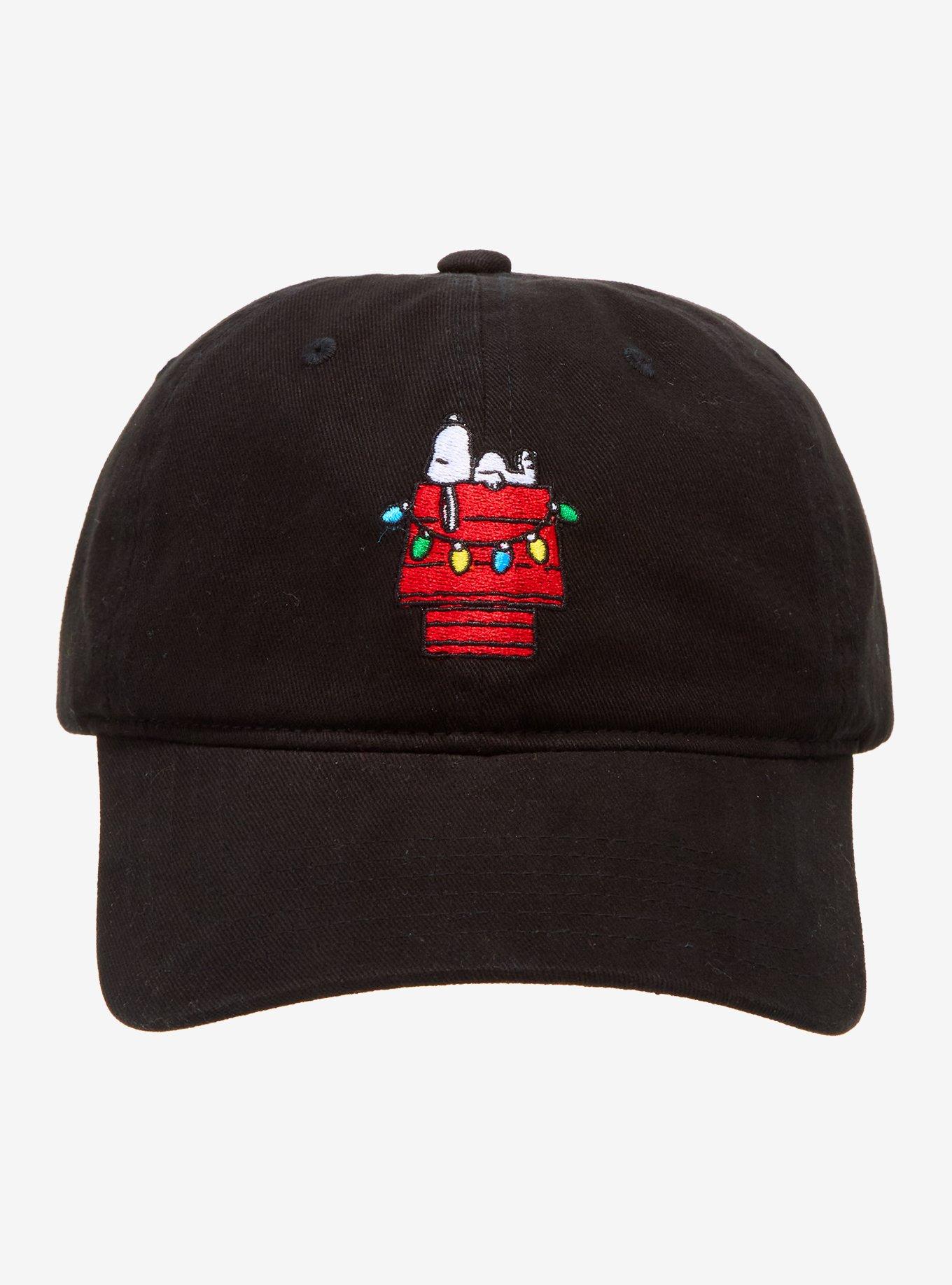 Peanuts Snoopy Christmas Doghouse Ball Cap Hat Snoopy Dog House Mesh Trucker Snapback Baseball Cap  main image 2