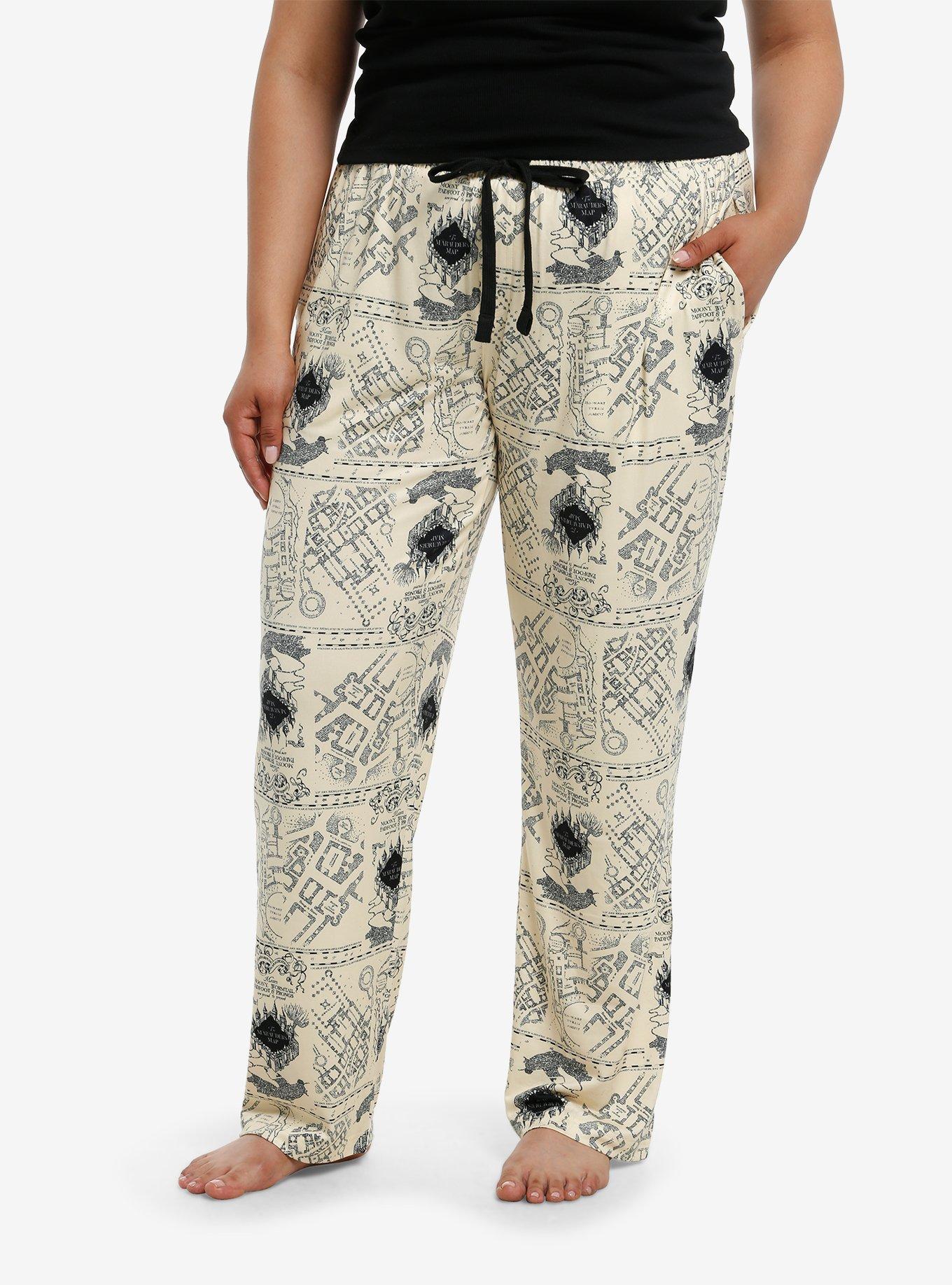 Harry Potter Marauder's Map Pajama Pants Plus Size, , hi-res