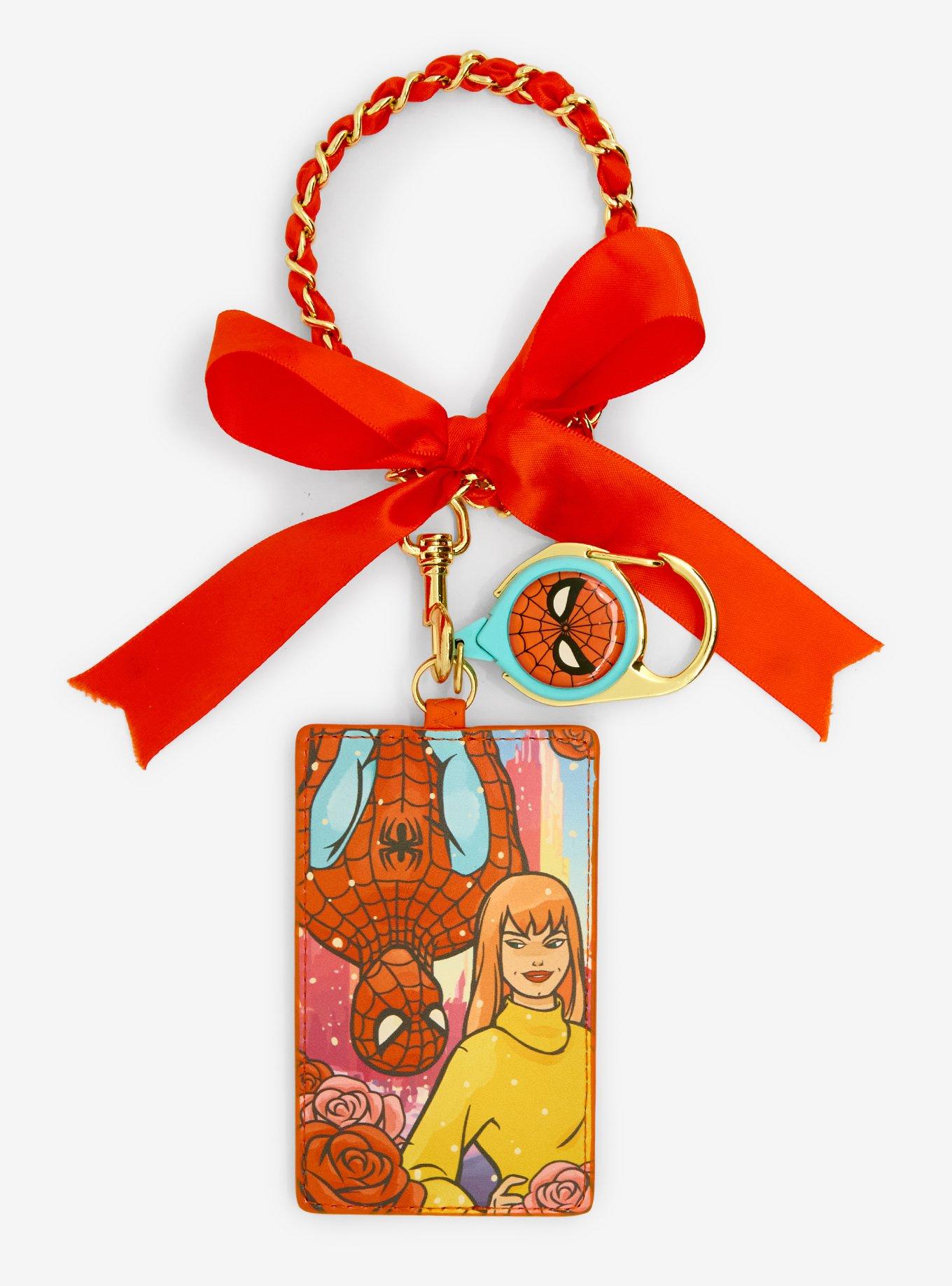 Loungefly Marvel Spider-Man Winter Ribbon Retractable Lanyard — BoxLunch Exclusive, , hi-res