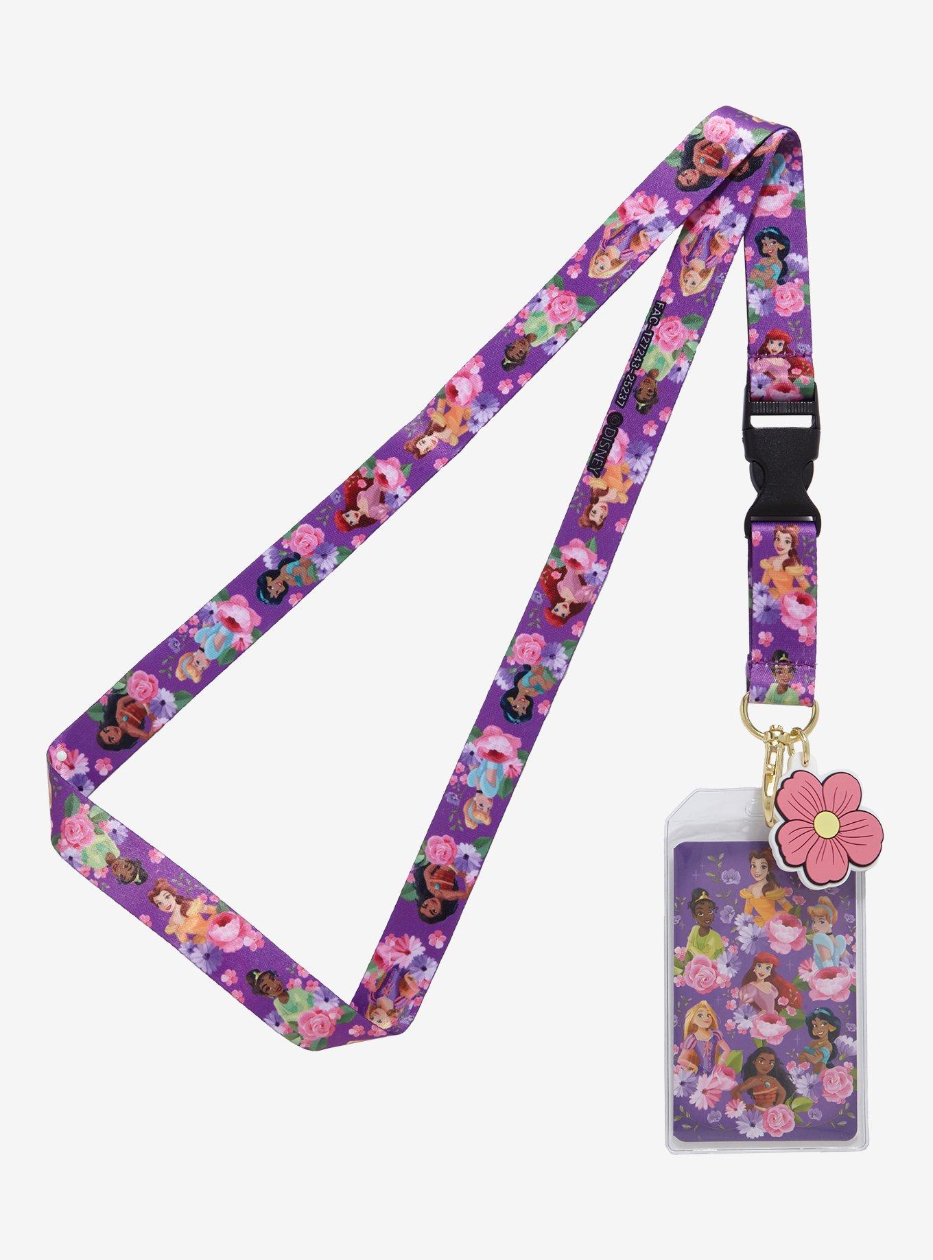 Disney Princess Floral Lanyard - BoxLunch Exclusive, , hi-res