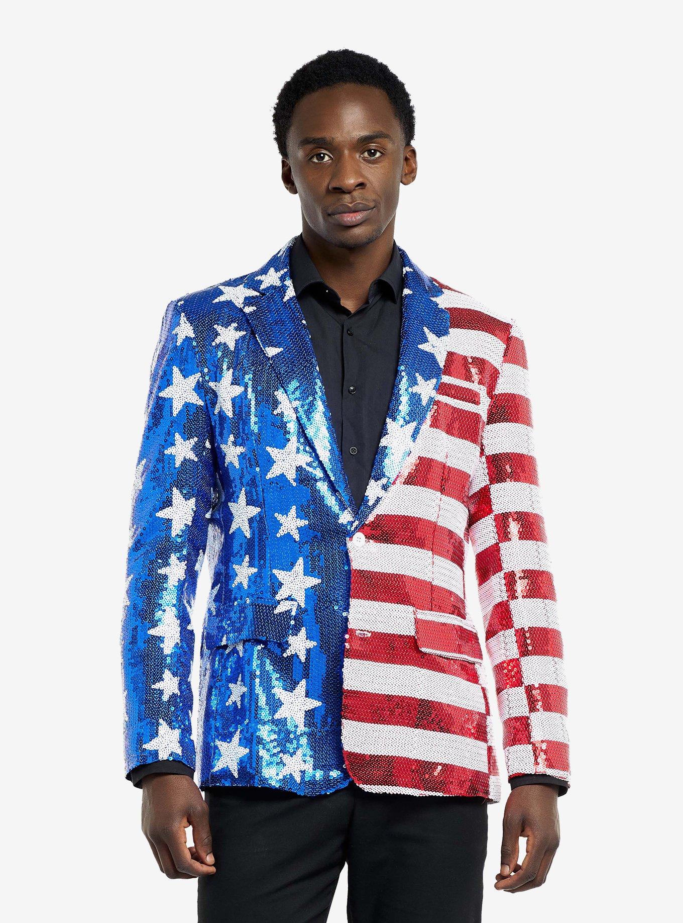 Sequins Stars & Stripes Blazer, , hi-res