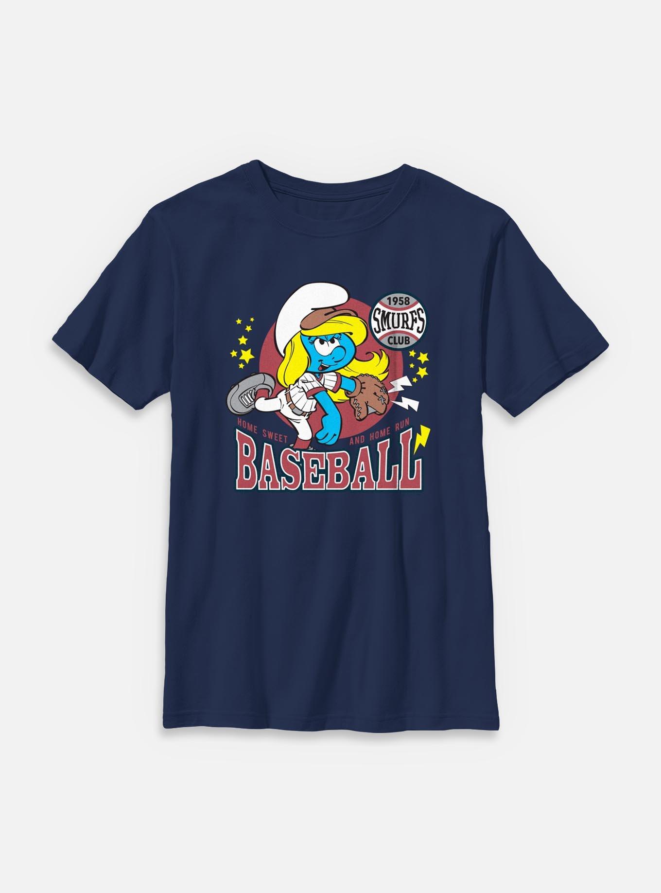 The Smurfs Smurfette Baseball Youth T-Shirt, , hi-res