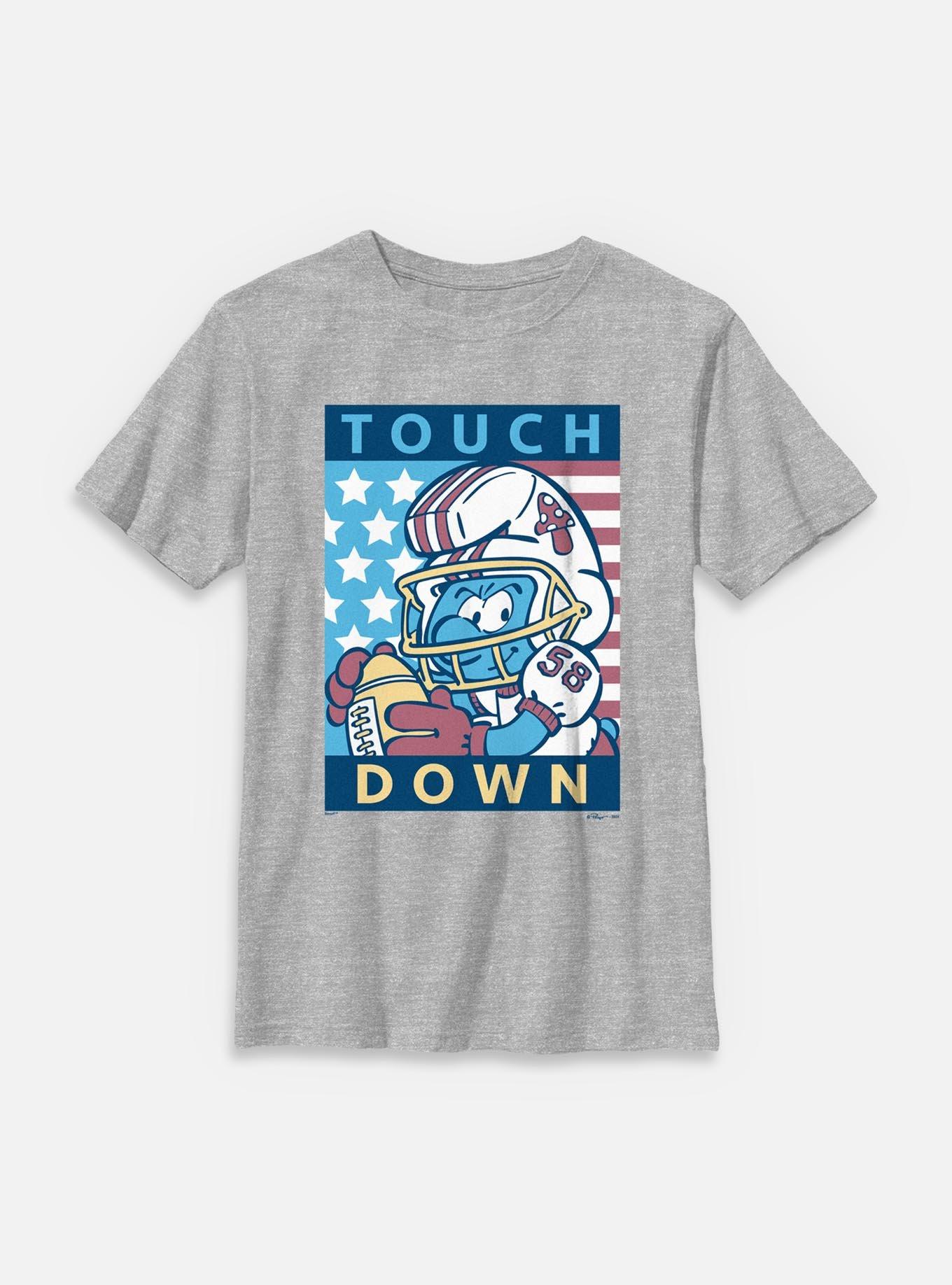 The Smurfs Smurf Touch Down Youth T-Shirt, ATH HTR, hi-res