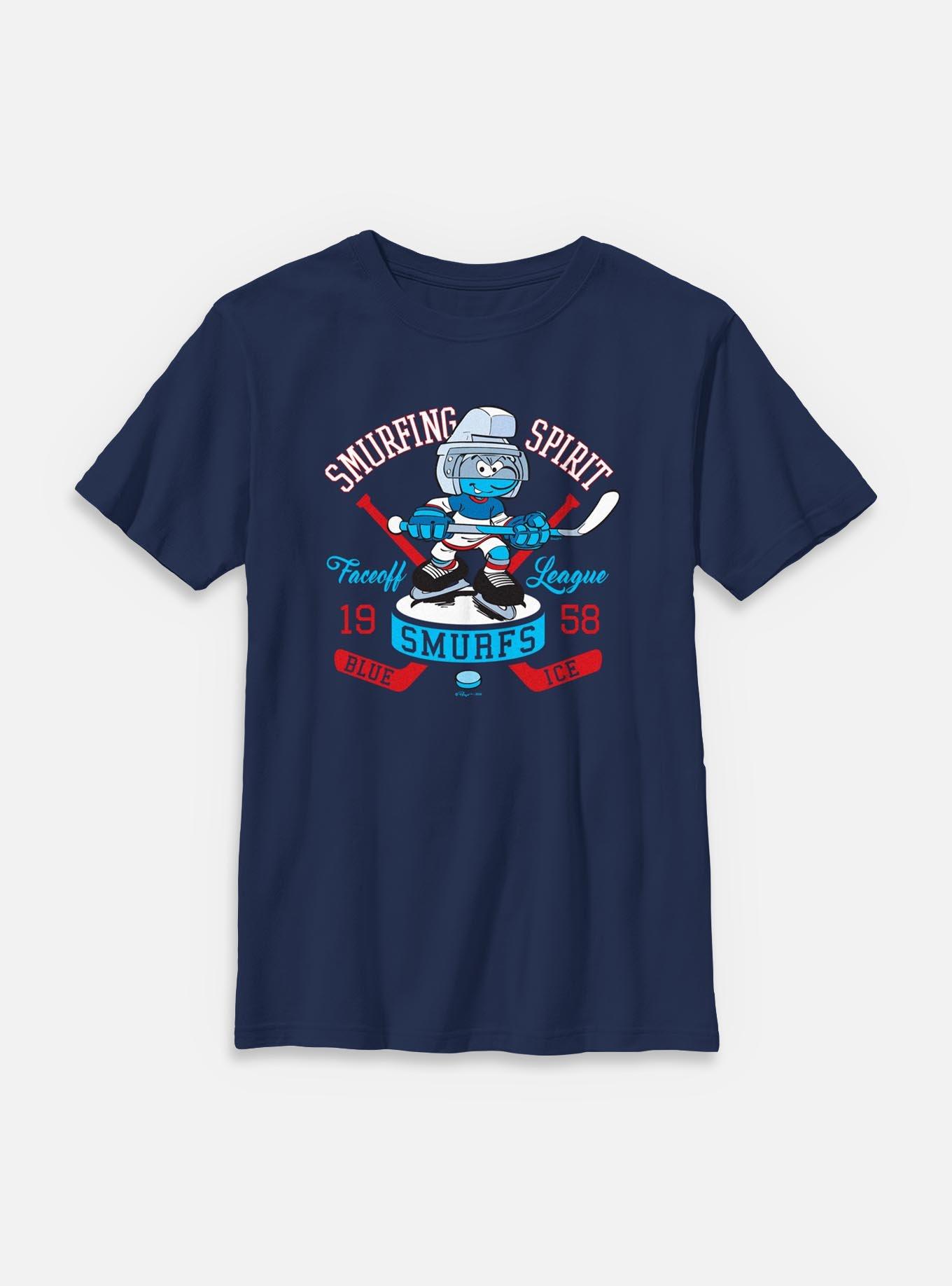 The Smurfs Smurfing Spirit Hockey Youth T-Shirt, , hi-res
