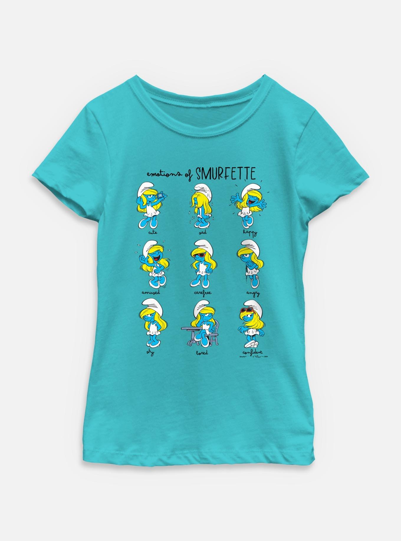 The Smurfs Emotions Of Smurfette Youth Girls T-Shirt, , hi-res