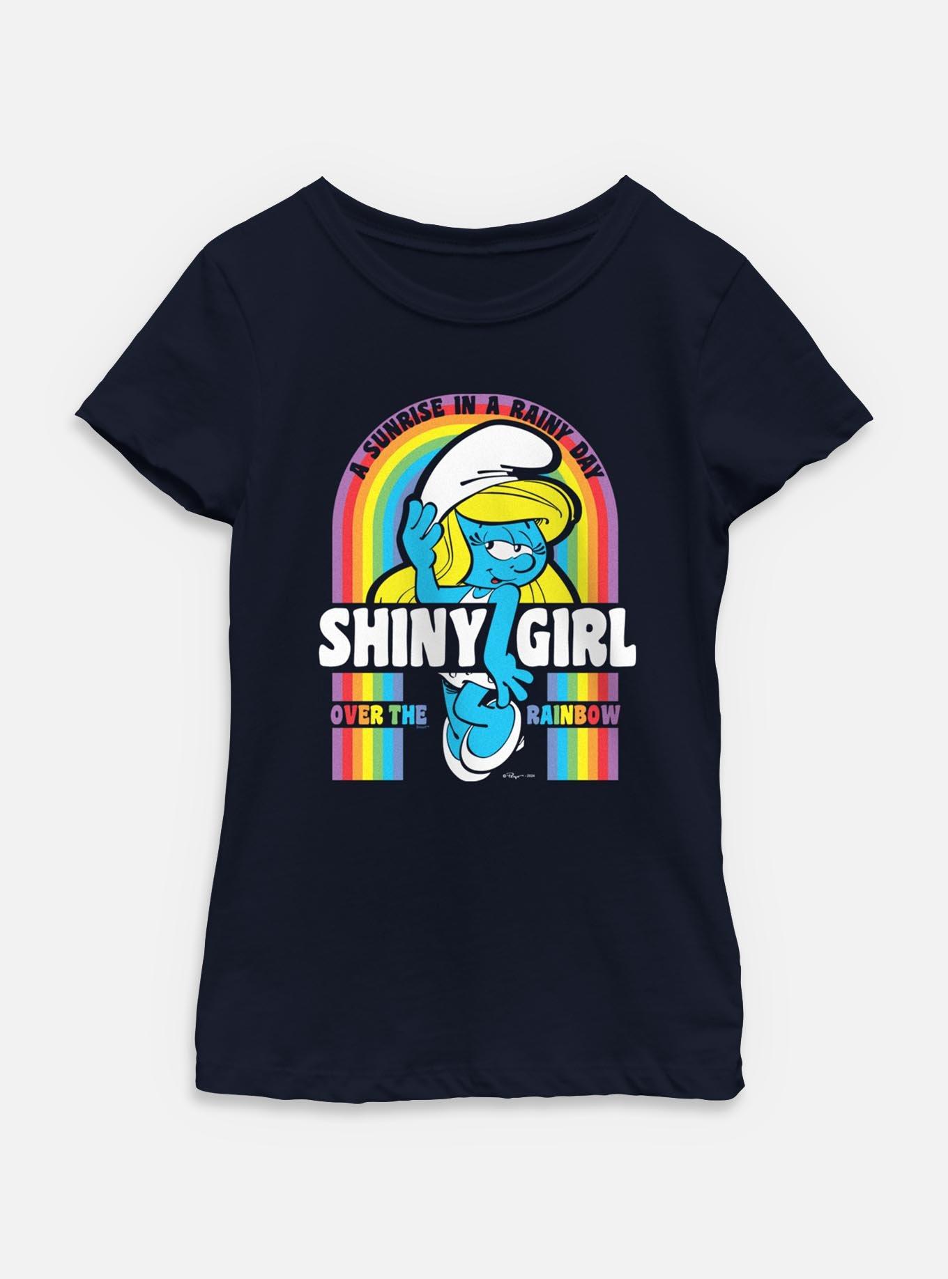 The Smurfs Shiny Girl Rainbow Youth Girls T-Shirt, , hi-res