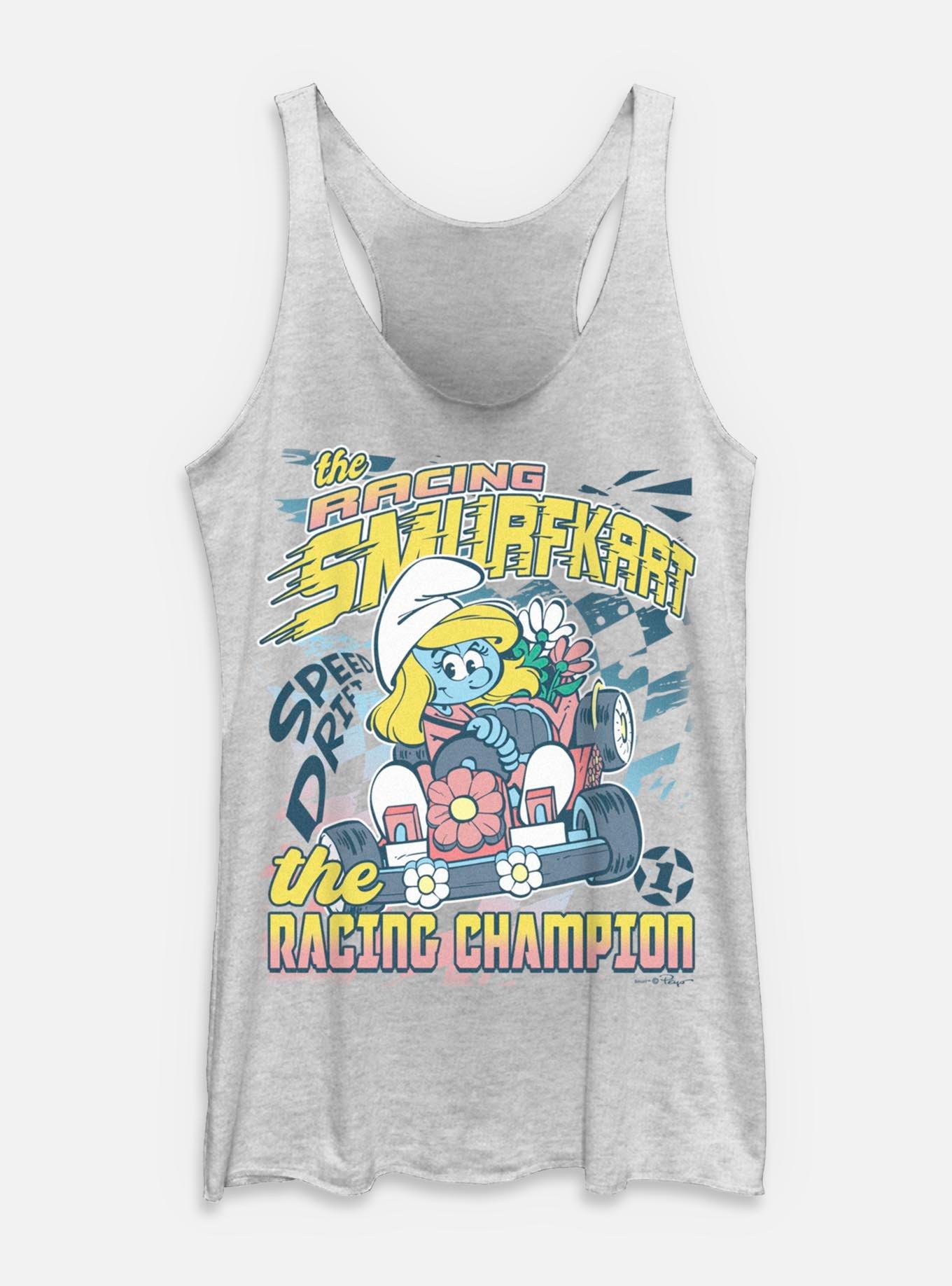 The Smurfs The Racing Smurfkart Womens Tank Top, , hi-res