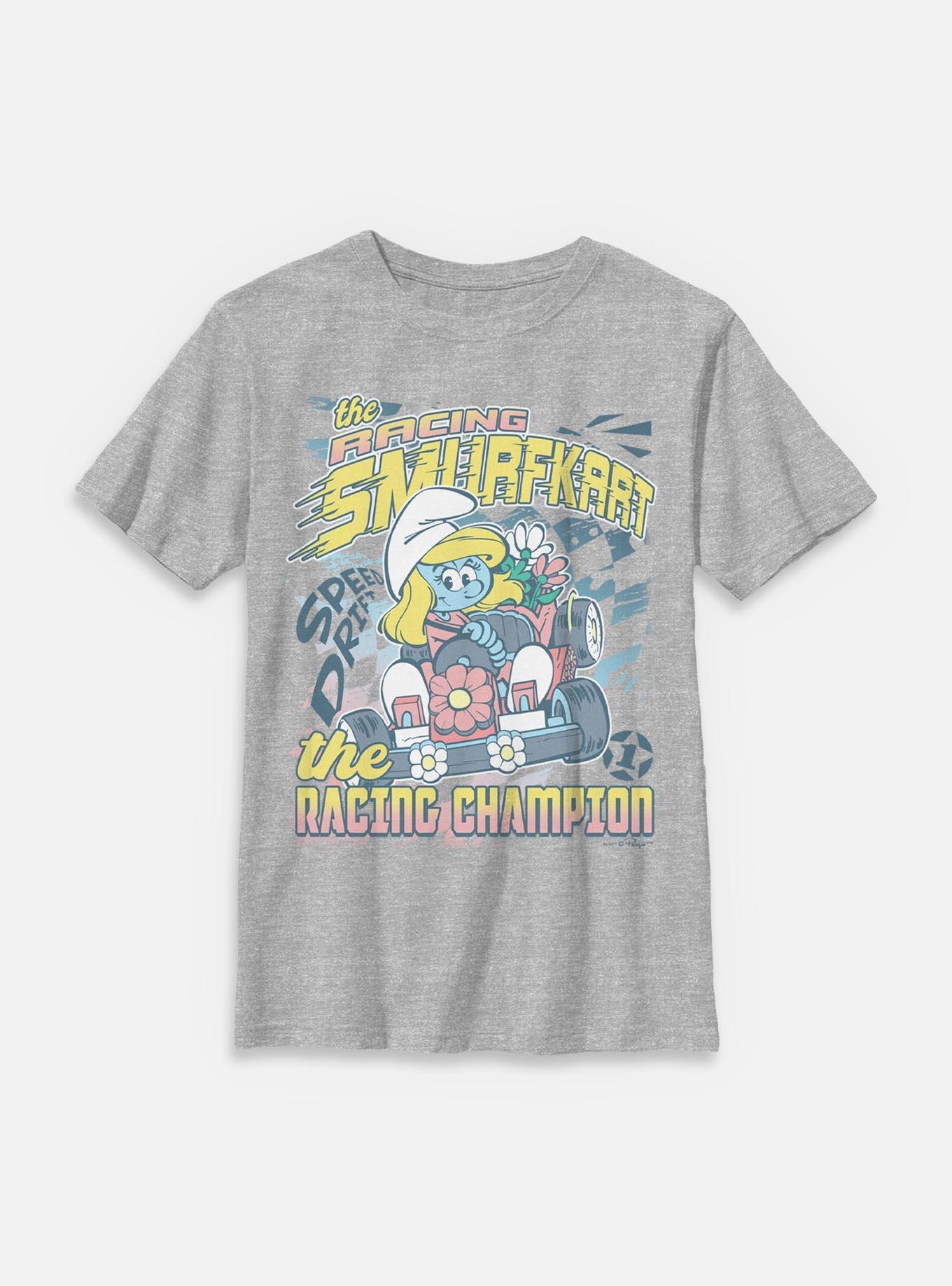 The Smurfs The Racing Smurfkart Youth T-Shirt, ATH HTR, hi-res