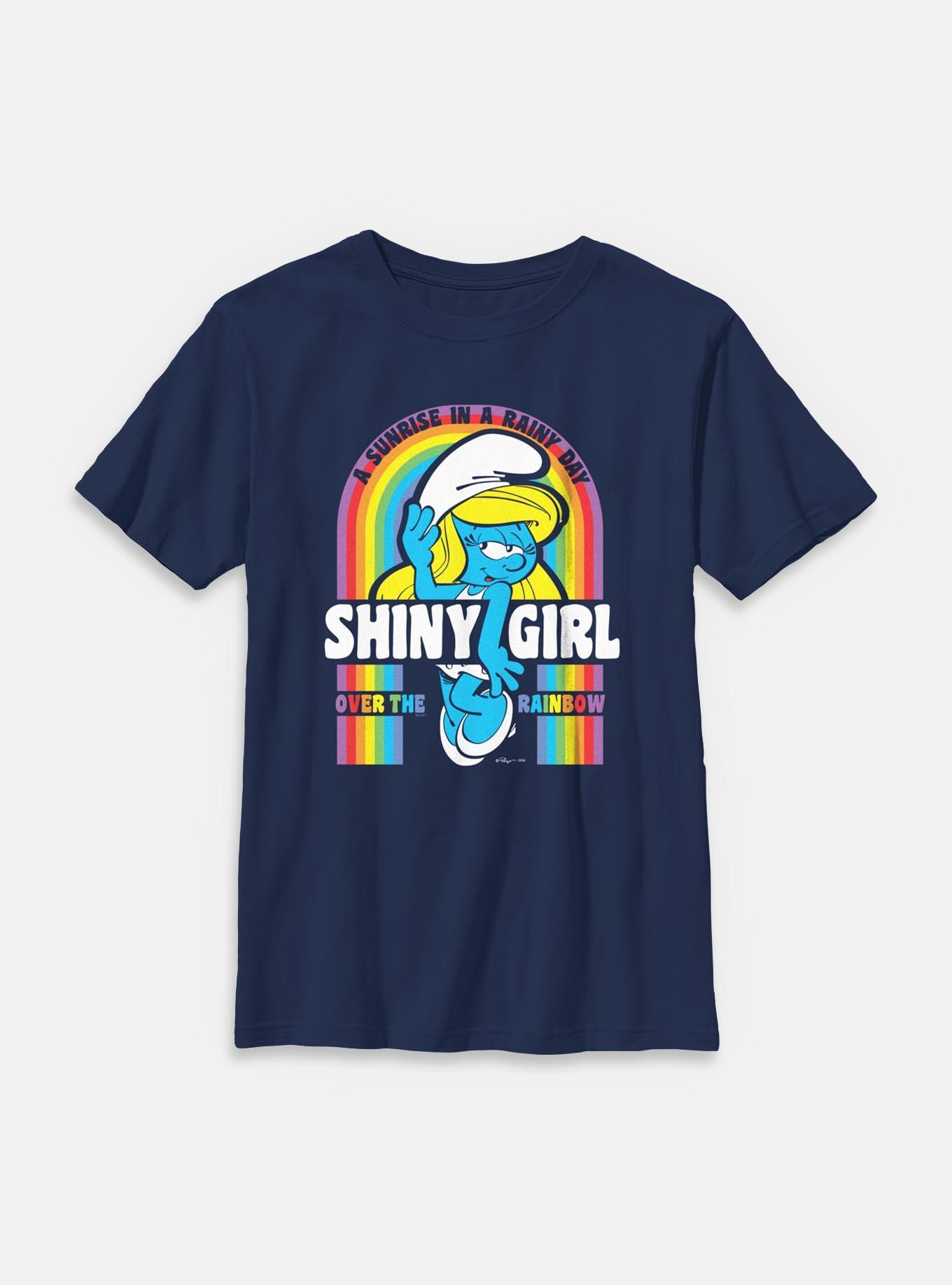 The Smurfs Shiny Girl Rainbow Youth T-Shirt, , hi-res