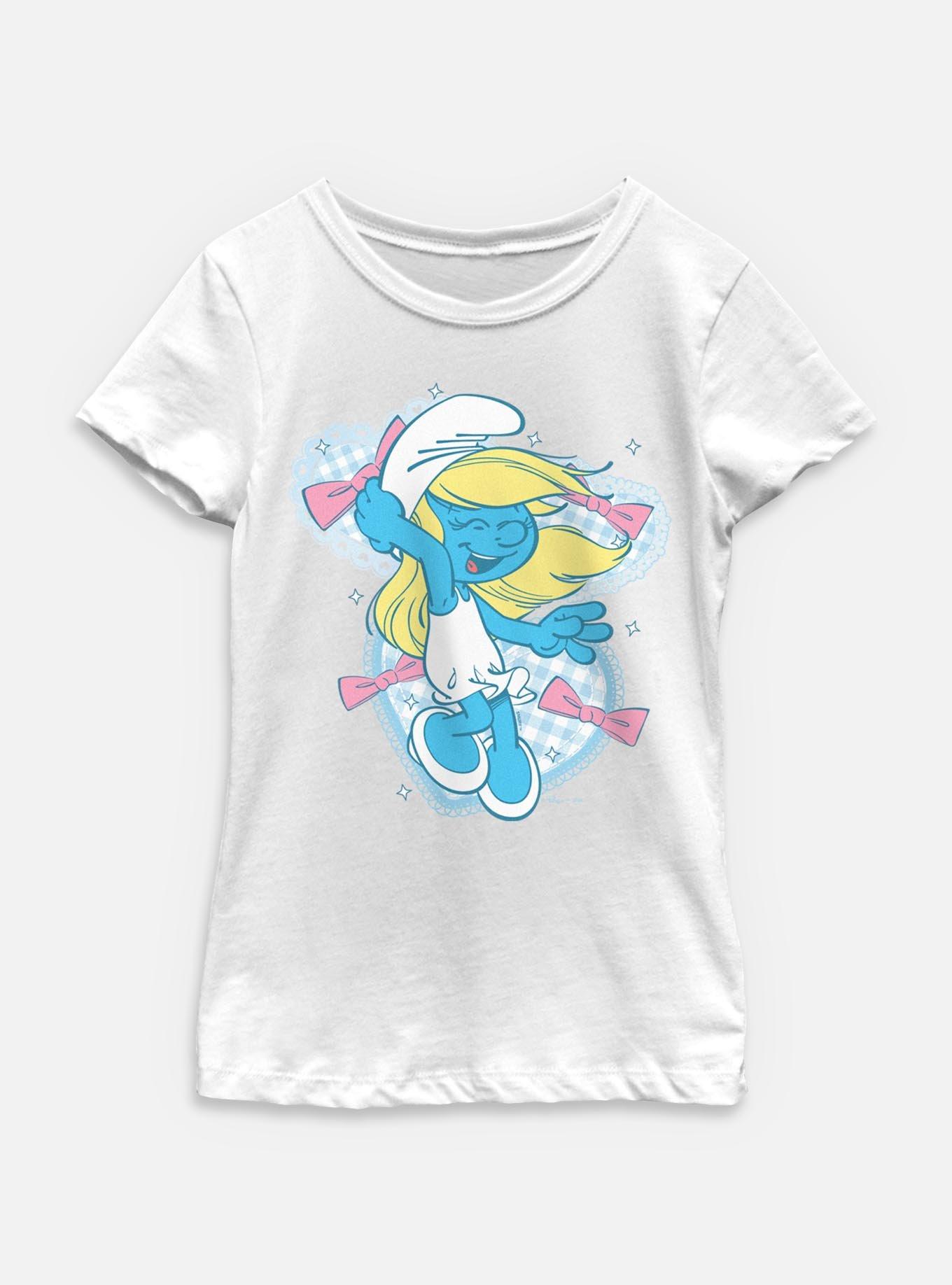 The Smurfs Coquette Smurfette Youth Girls T-Shirt, WHITE, hi-res