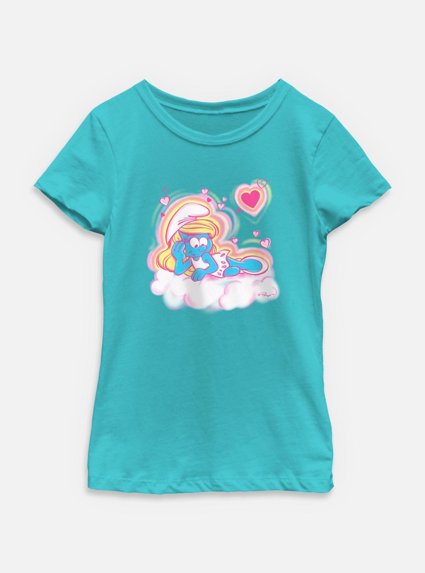 The Smurfs Airbrush Hearts Youth Girls T-Shirt, , hi-res