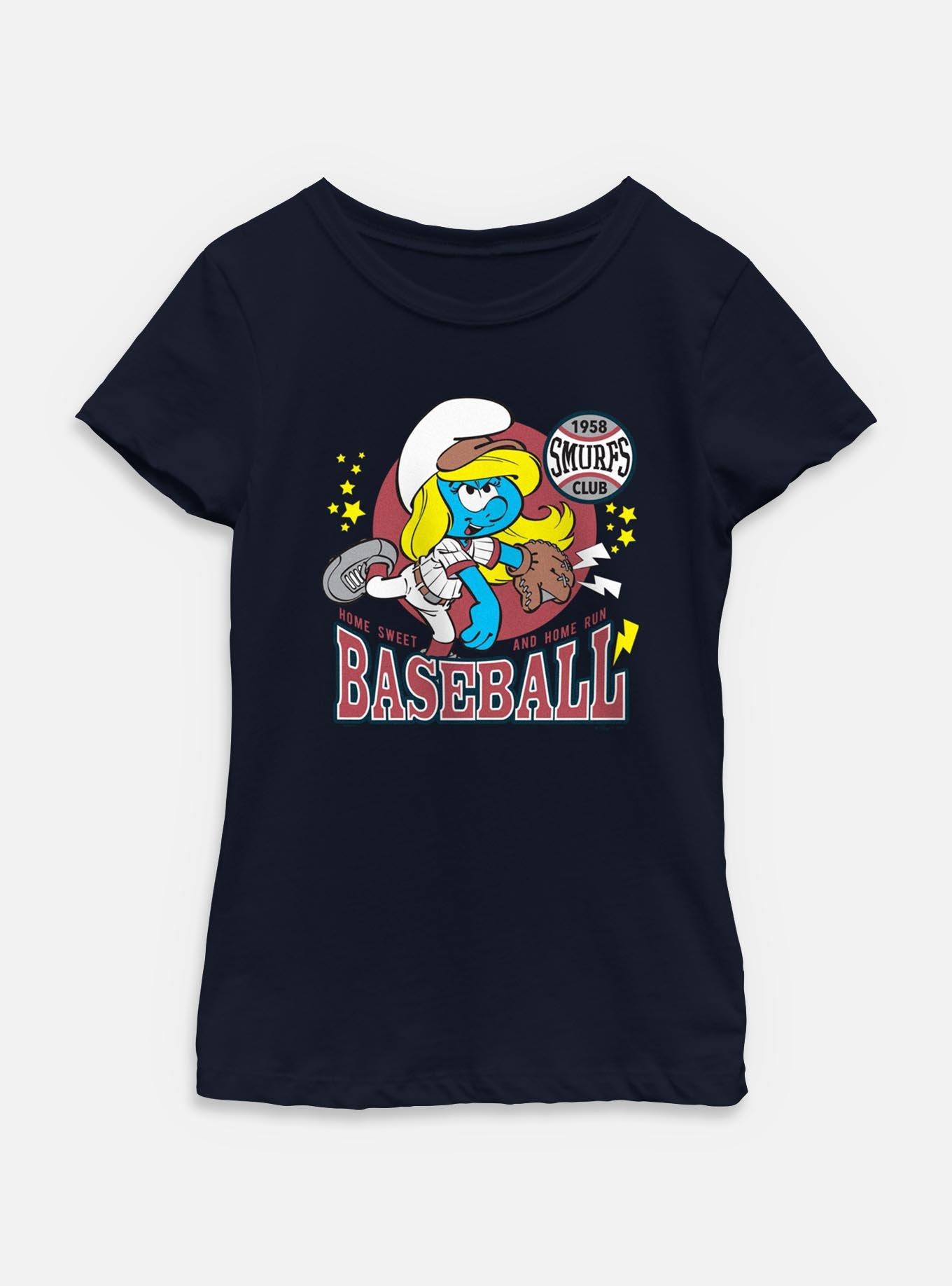 The Smurfs Smurfette Baseball Youth Girls T-Shirt, , hi-res