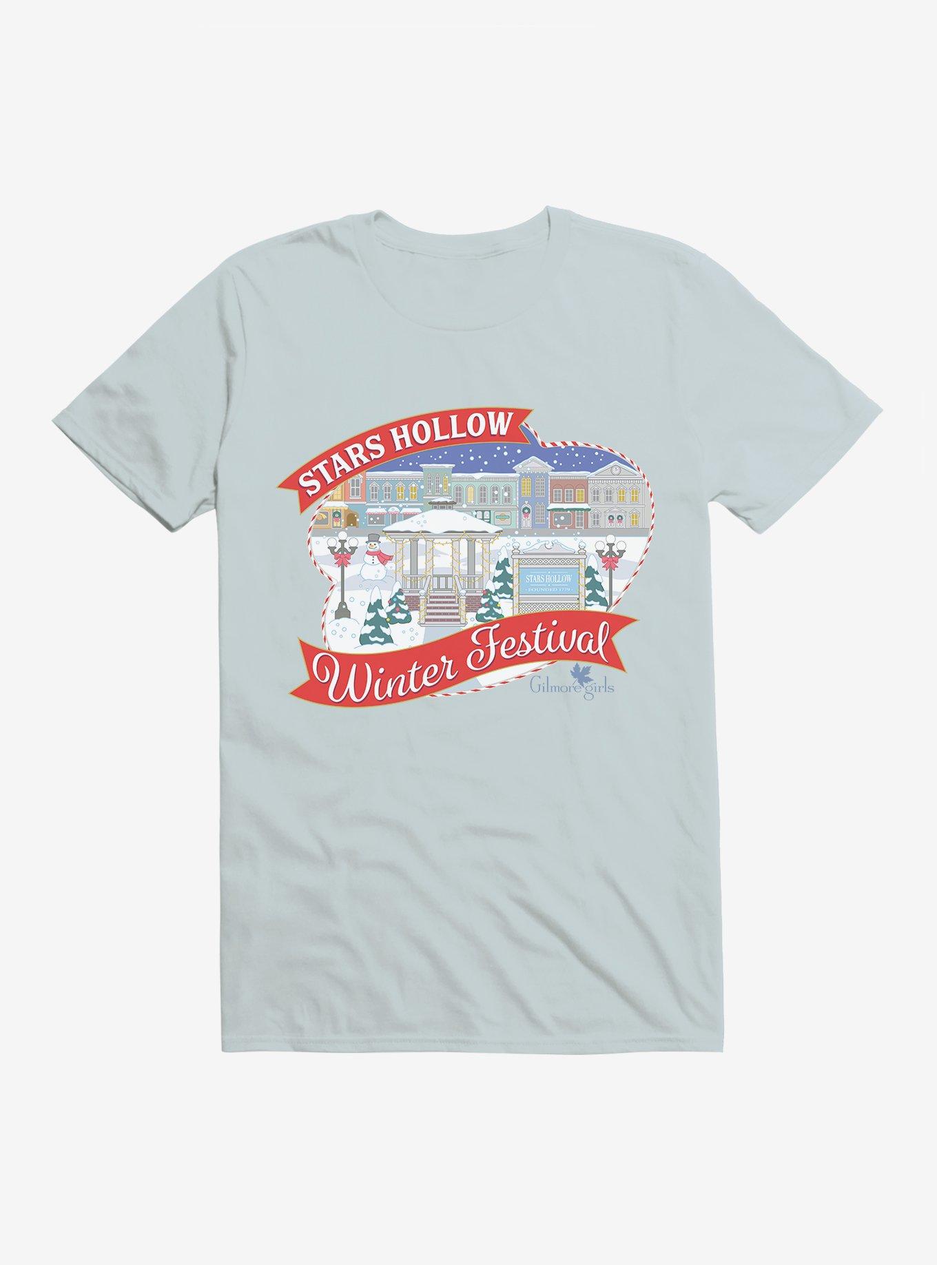 Gilmore Girls Stars Hollow Winter Fest T-Shirt, LIGHT BLUE, hi-res view 1