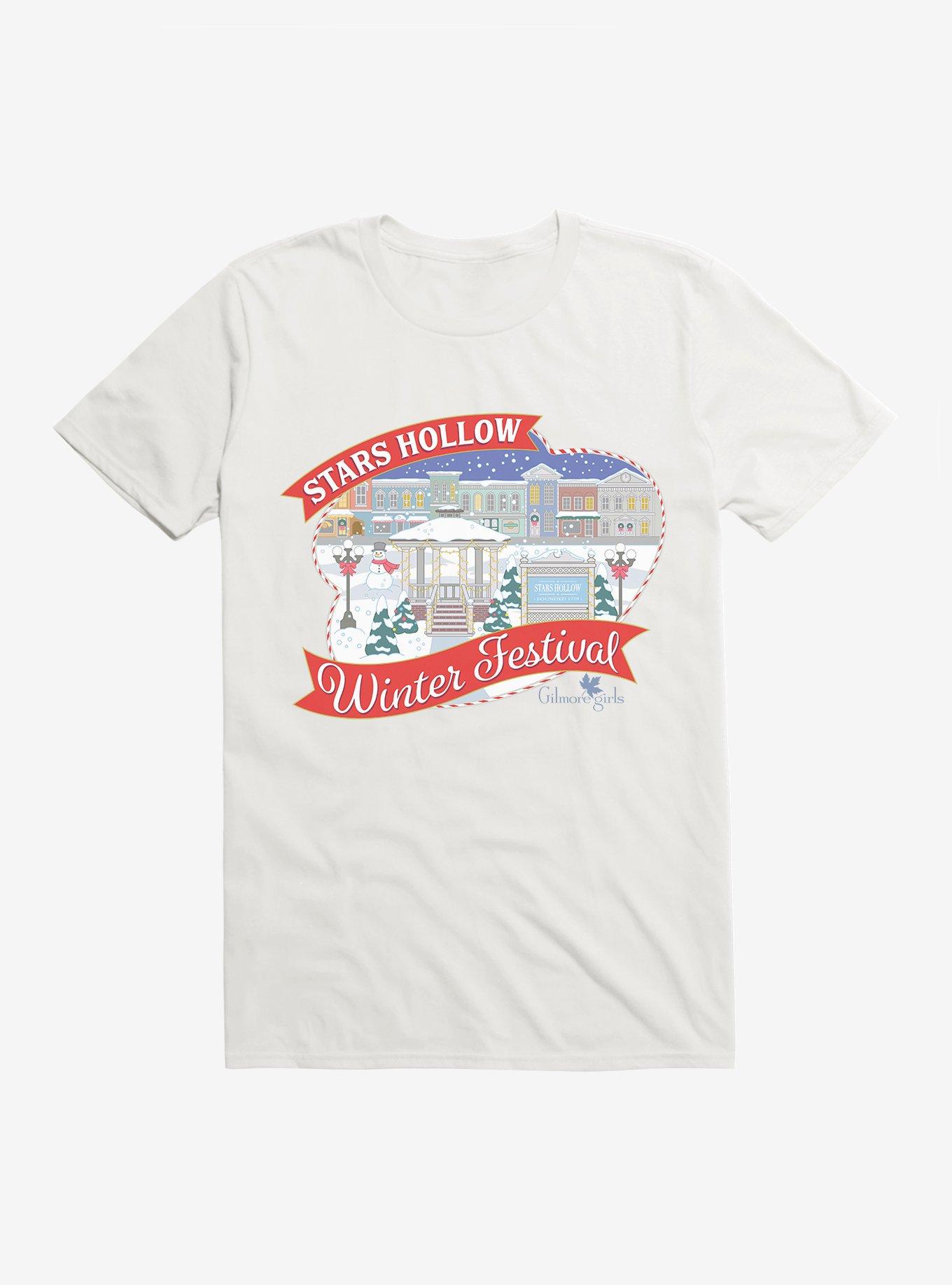 Gilmore Girls Stars Hollow Winter Fest T-Shirt, WHITE, hi-res view 1