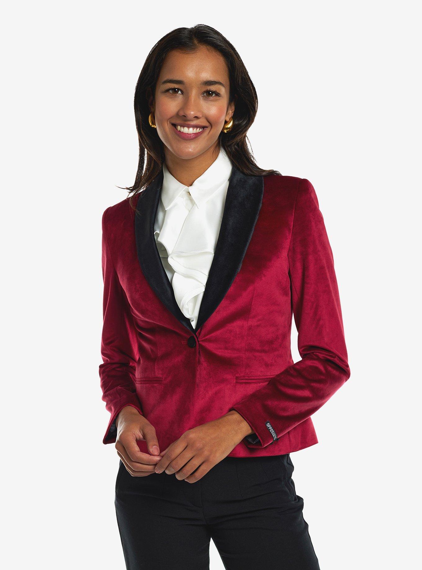 Women's Dinner Jacket Burgundy, , hi-res
