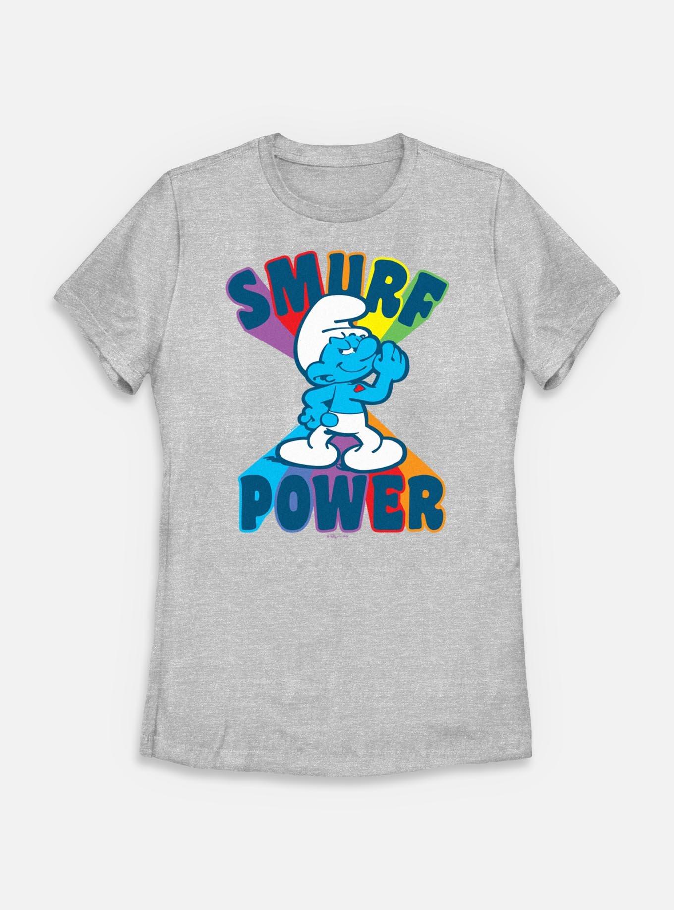 The Smurfs Smurf Power Womens T-Shirt, ATH HTR, hi-res