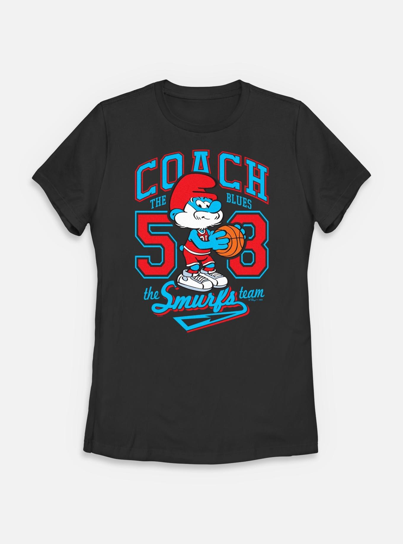 The Smurfs Coach The Smurfs Team Womens T-Shirt, BLACK, hi-res