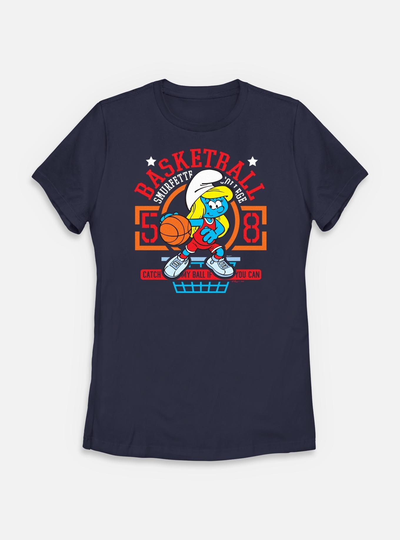 The Smurfs Basketball Smurfette  Womens T-Shirt, NAVY, hi-res