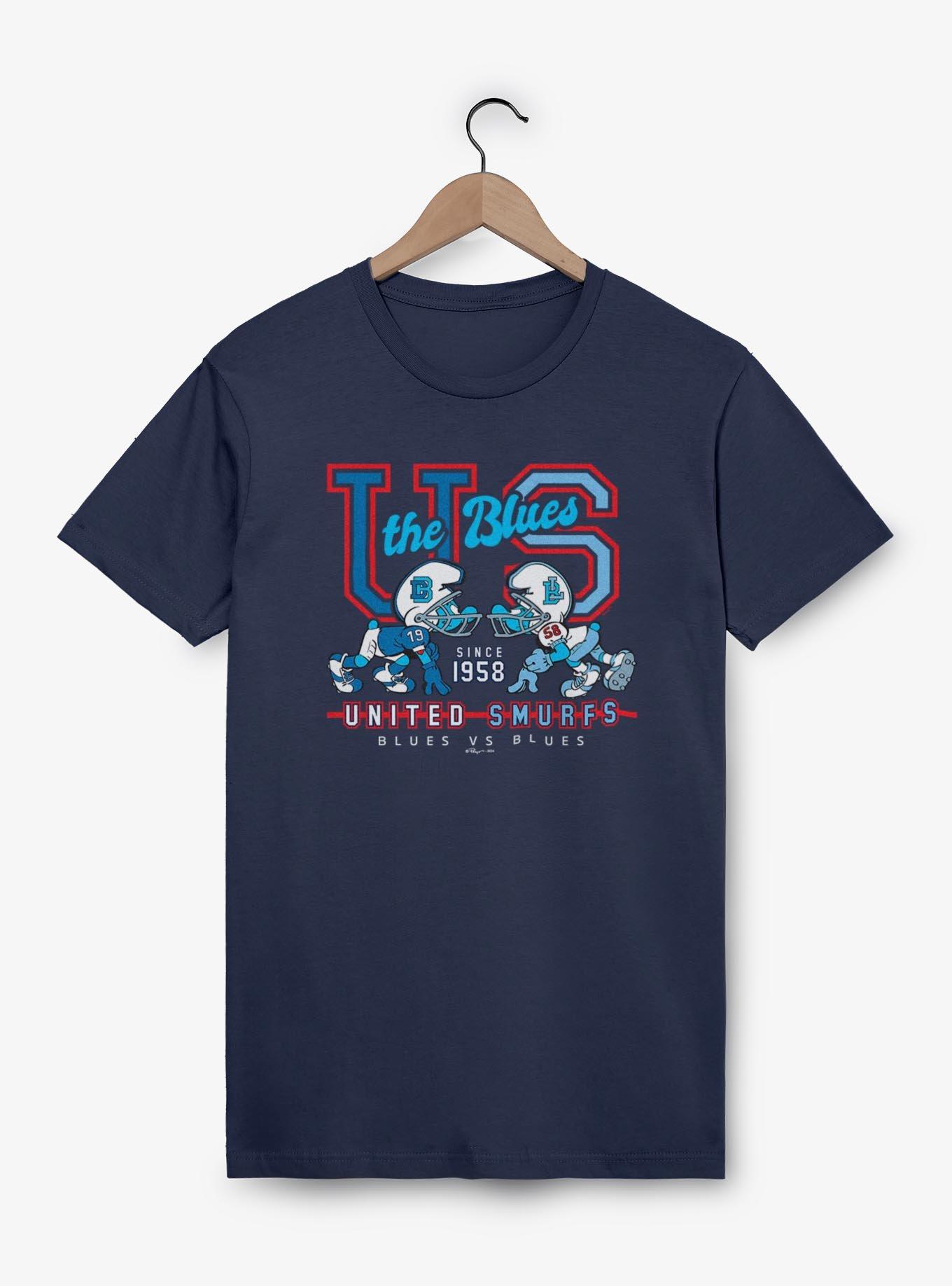 The Smurfs Blues vs Blues Football T-Shirt, NAVY, hi-res