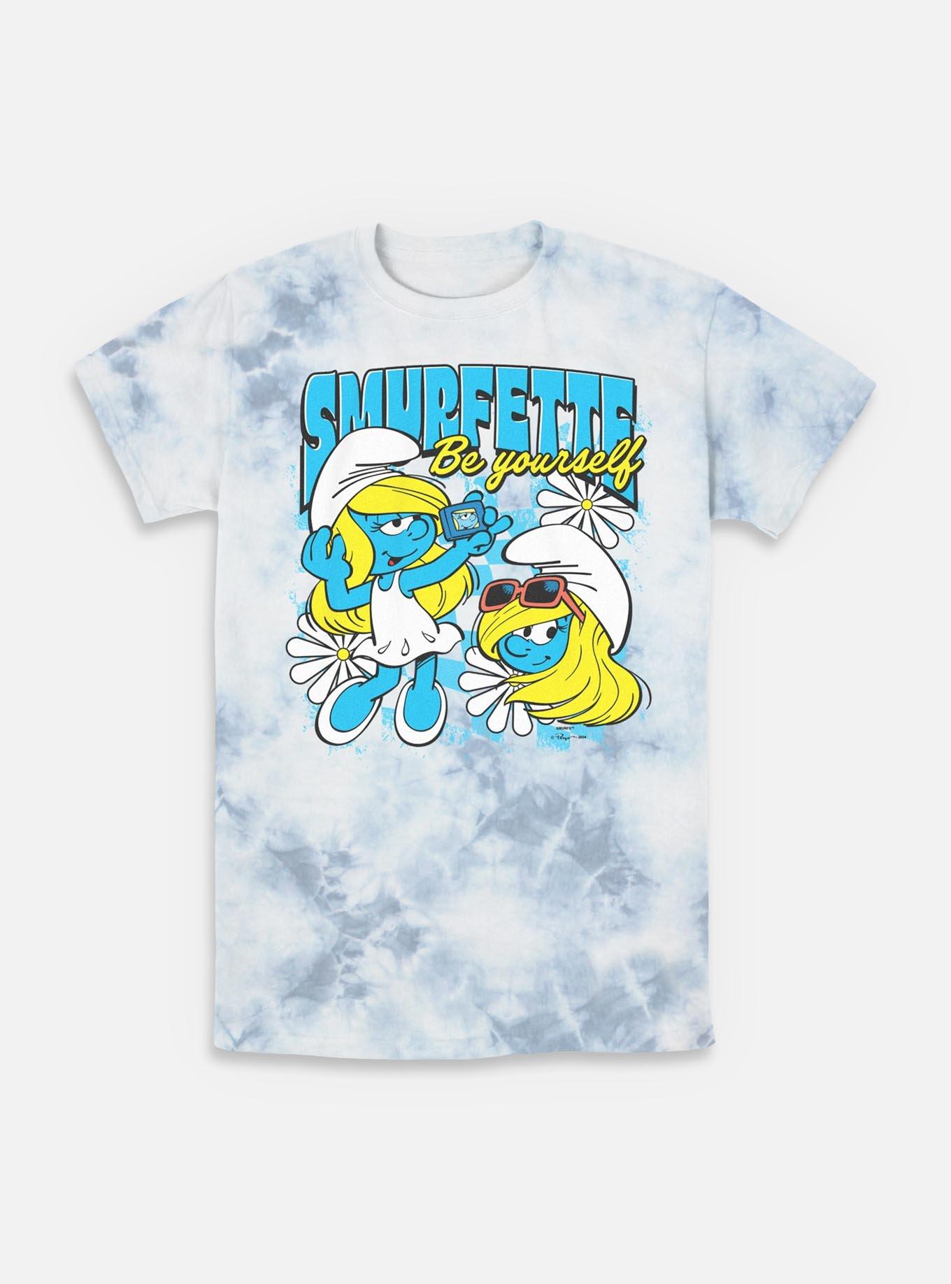 The Smurfs Smurfette Be Yourself Tie-Dye T-Shirt, WHITEBLUE, hi-res