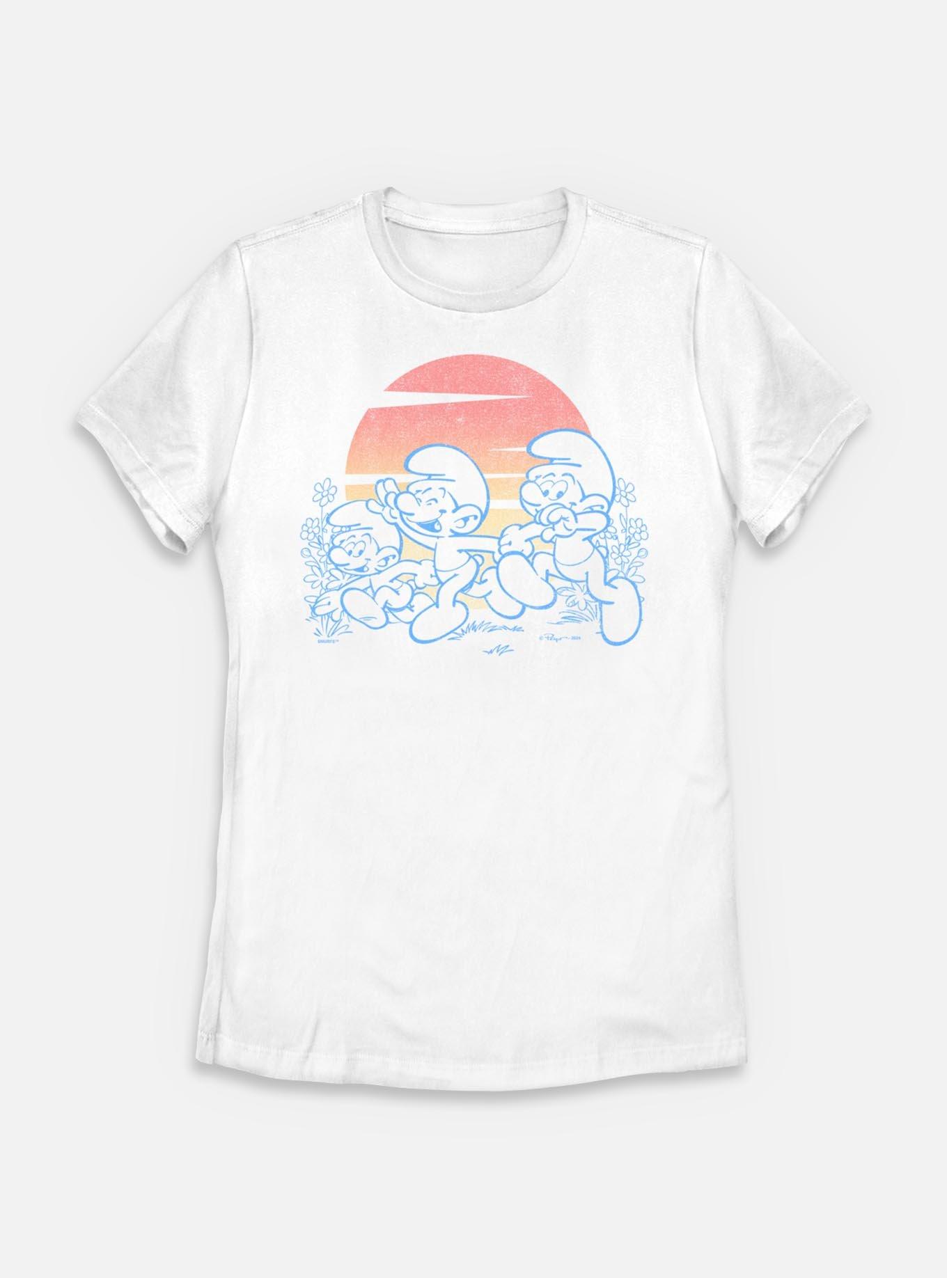The Smurfs Pastel Sunset Womens T-Shirt, , hi-res