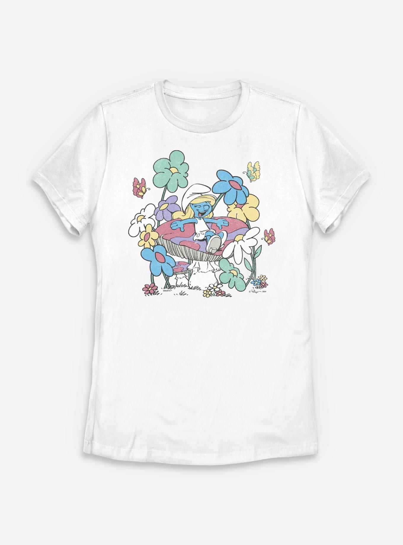 The Smurfs Mushroom Life Womens T-Shirt, WHITE, hi-res