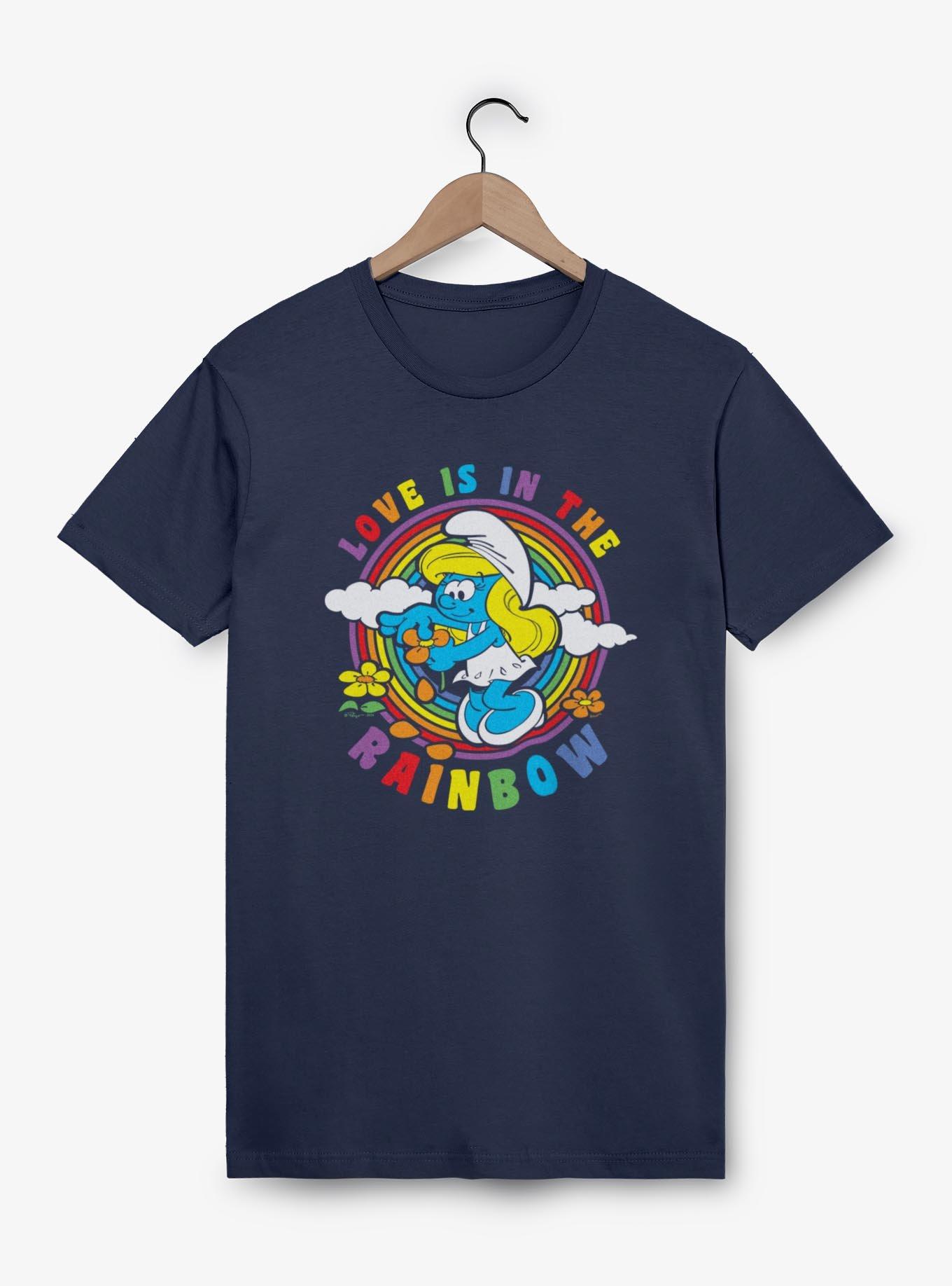 The Smurfs Love Is In The Rainbow Smurfette T-Shirt, NAVY, hi-res