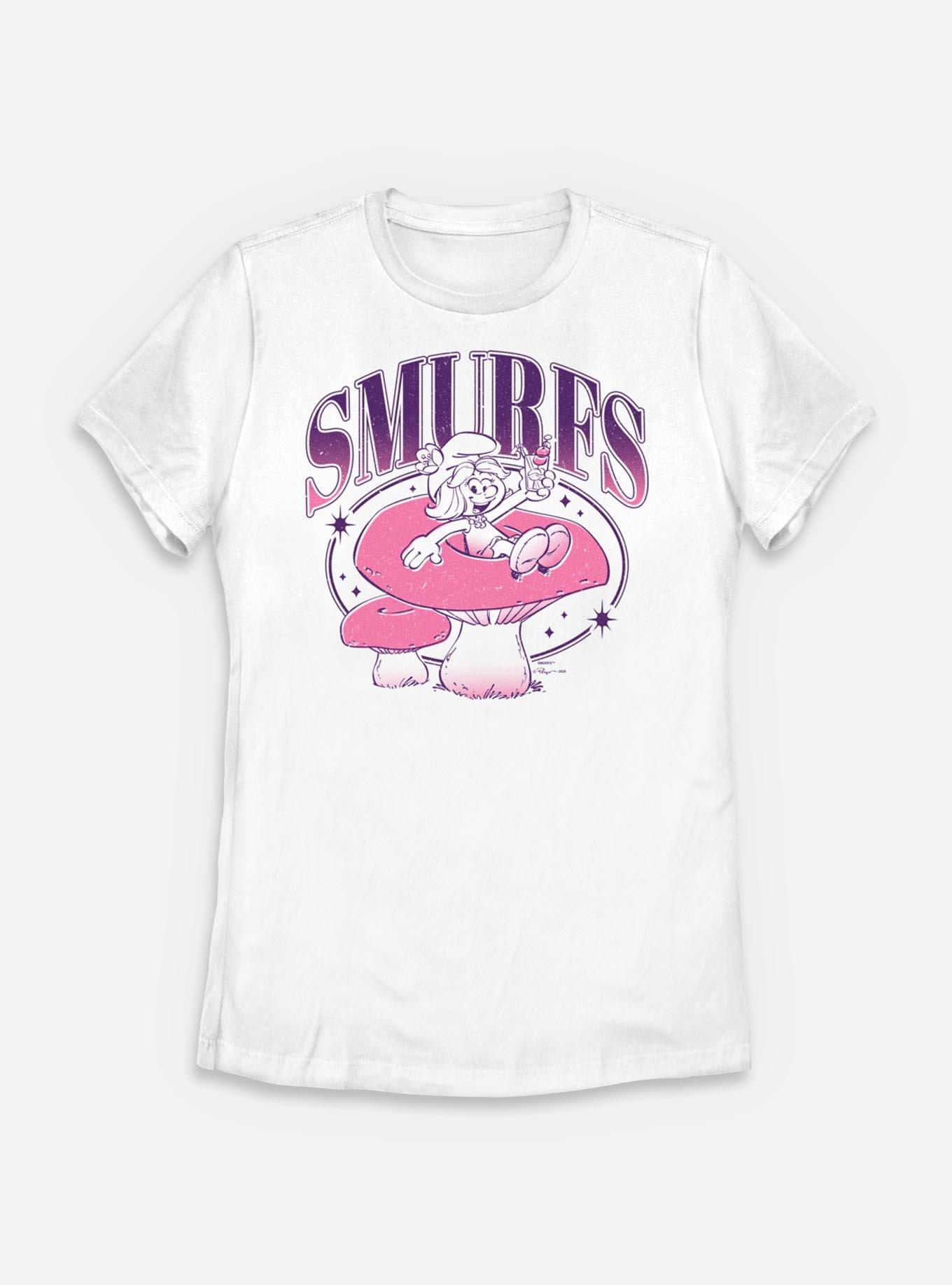 The Smurfs Galaxy Mushroom Vibes  Womens T-Shirt, WHITE, hi-res