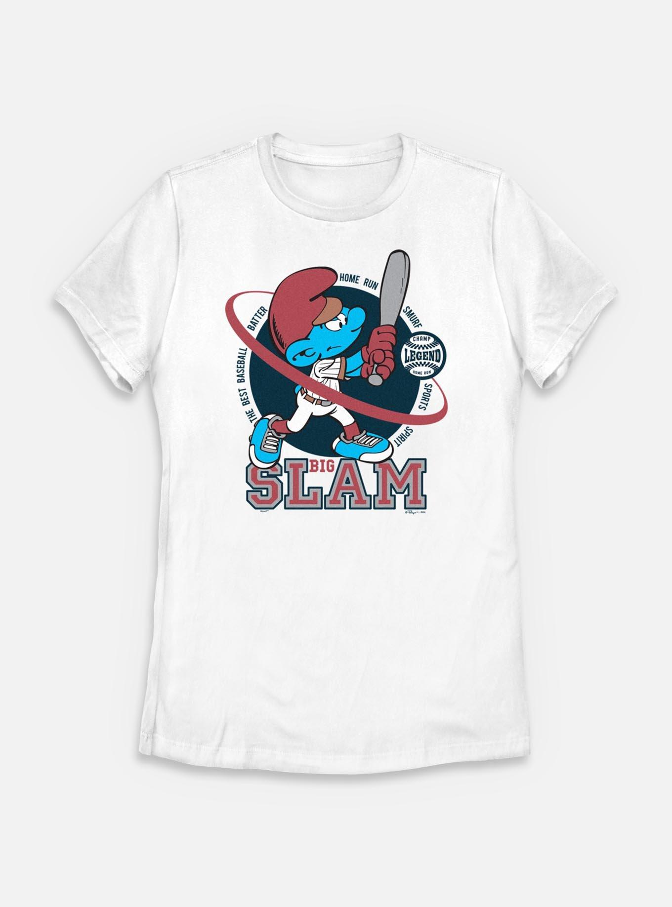 The Smurfs Big Slam Womens T-Shirt, WHITE, hi-res
