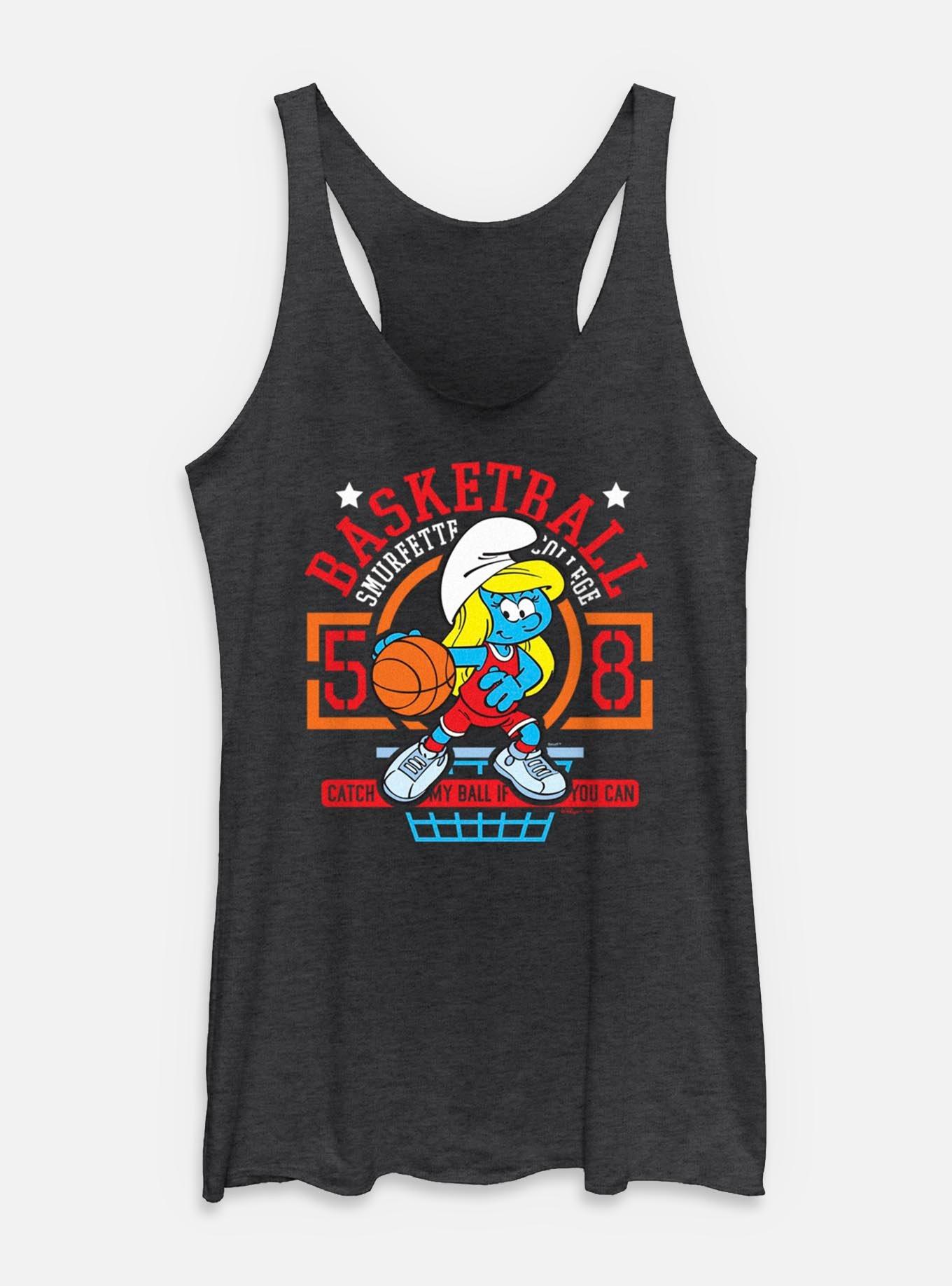 The Smurfs Basketball Smurfette  Womens Tank Top, BLK HTR, hi-res