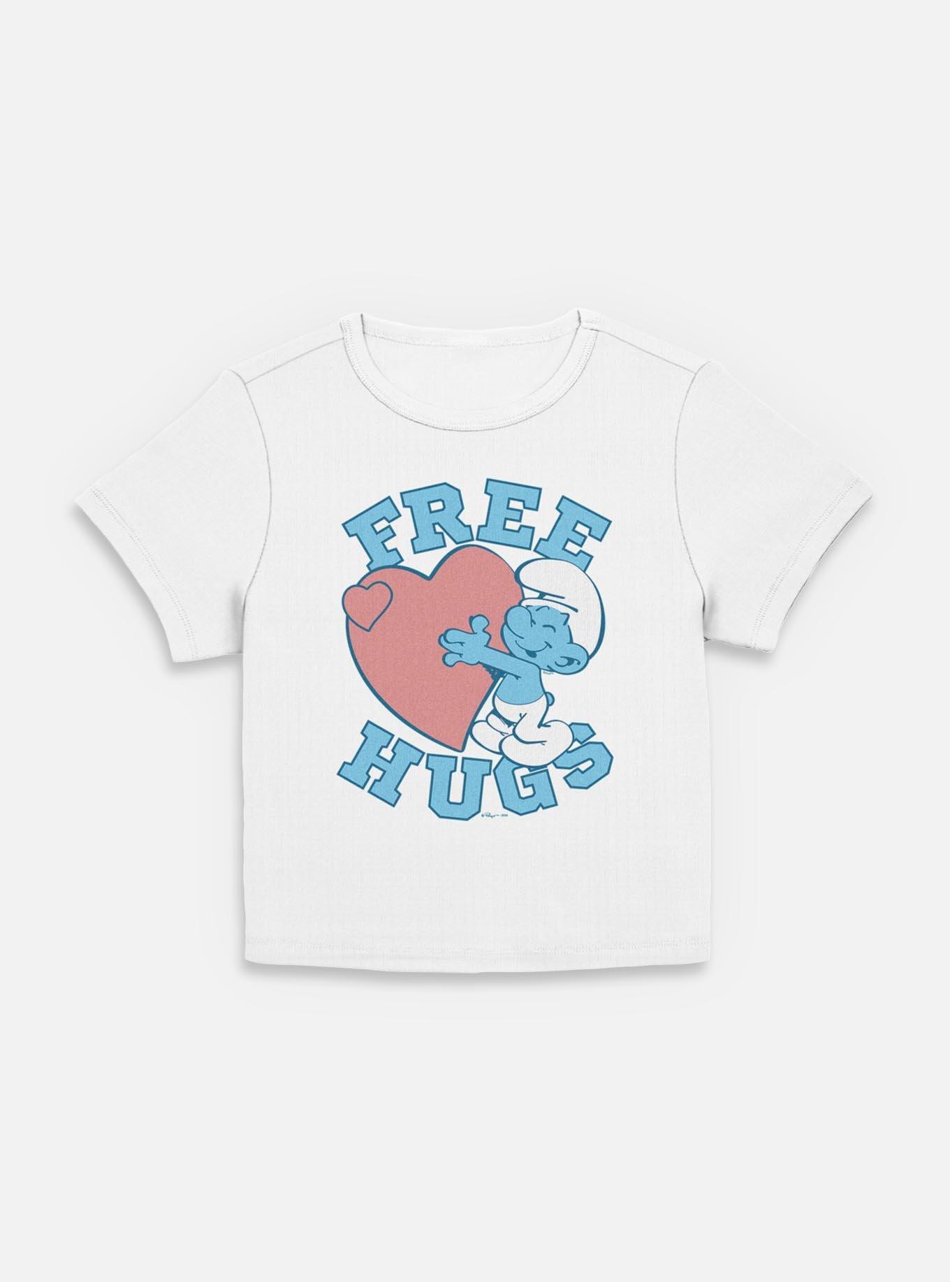 The Smurfs Free Hugs Women Baby T-Shirt, EGRET, hi-res