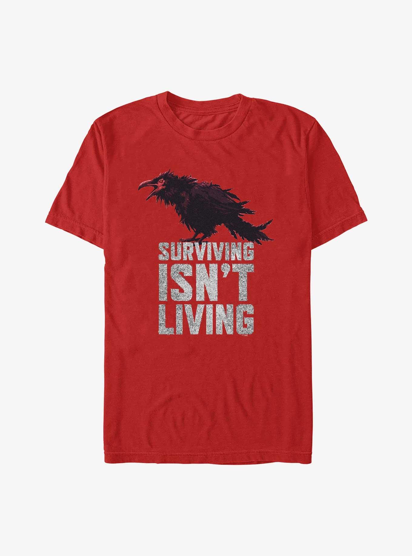 Days Gone Crow Quote T-Shirt, RED, hi-res