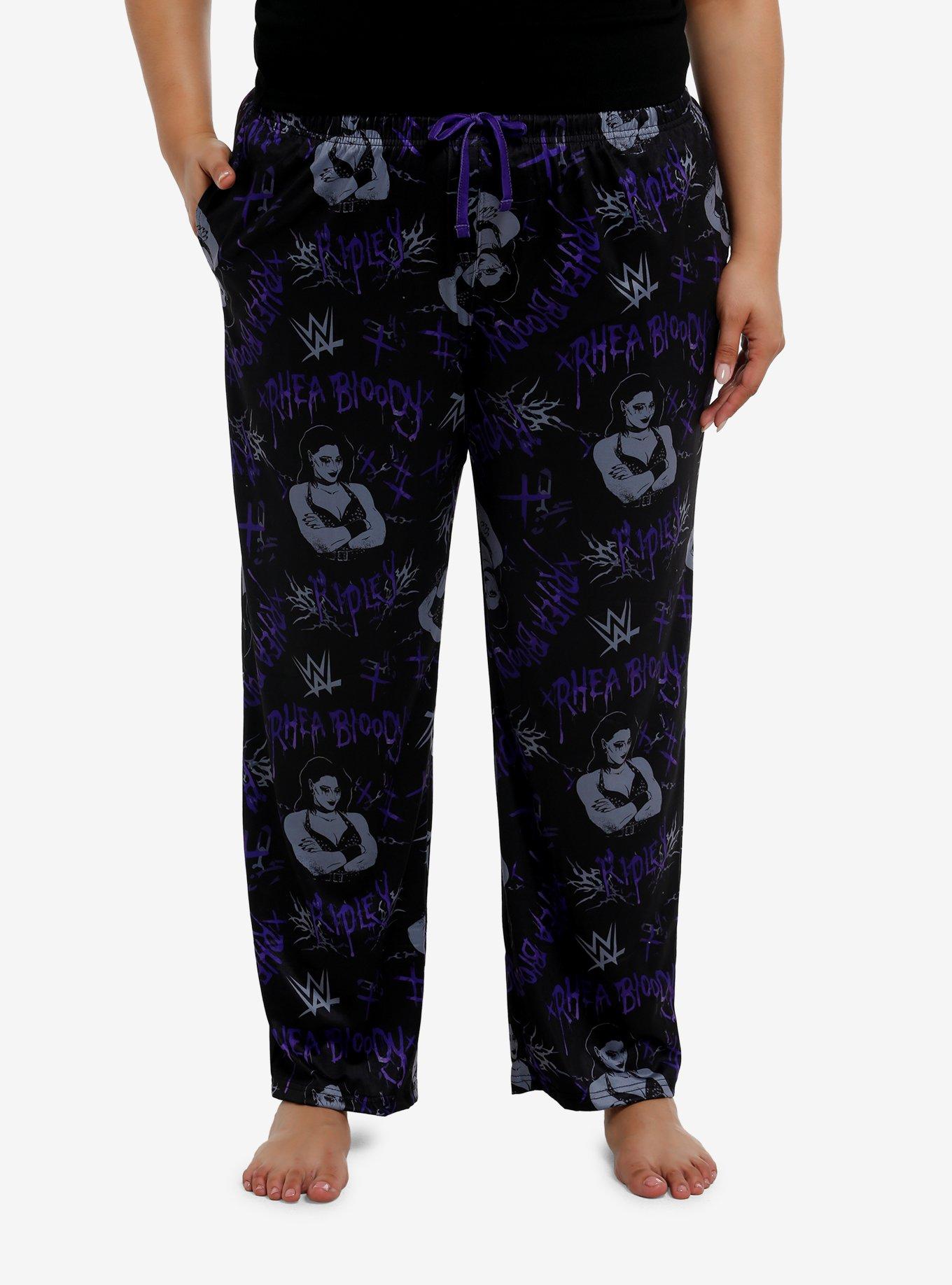 WWE Rhea Ripley Allover Print Girls Pajama Pants Plus Size, , hi-res