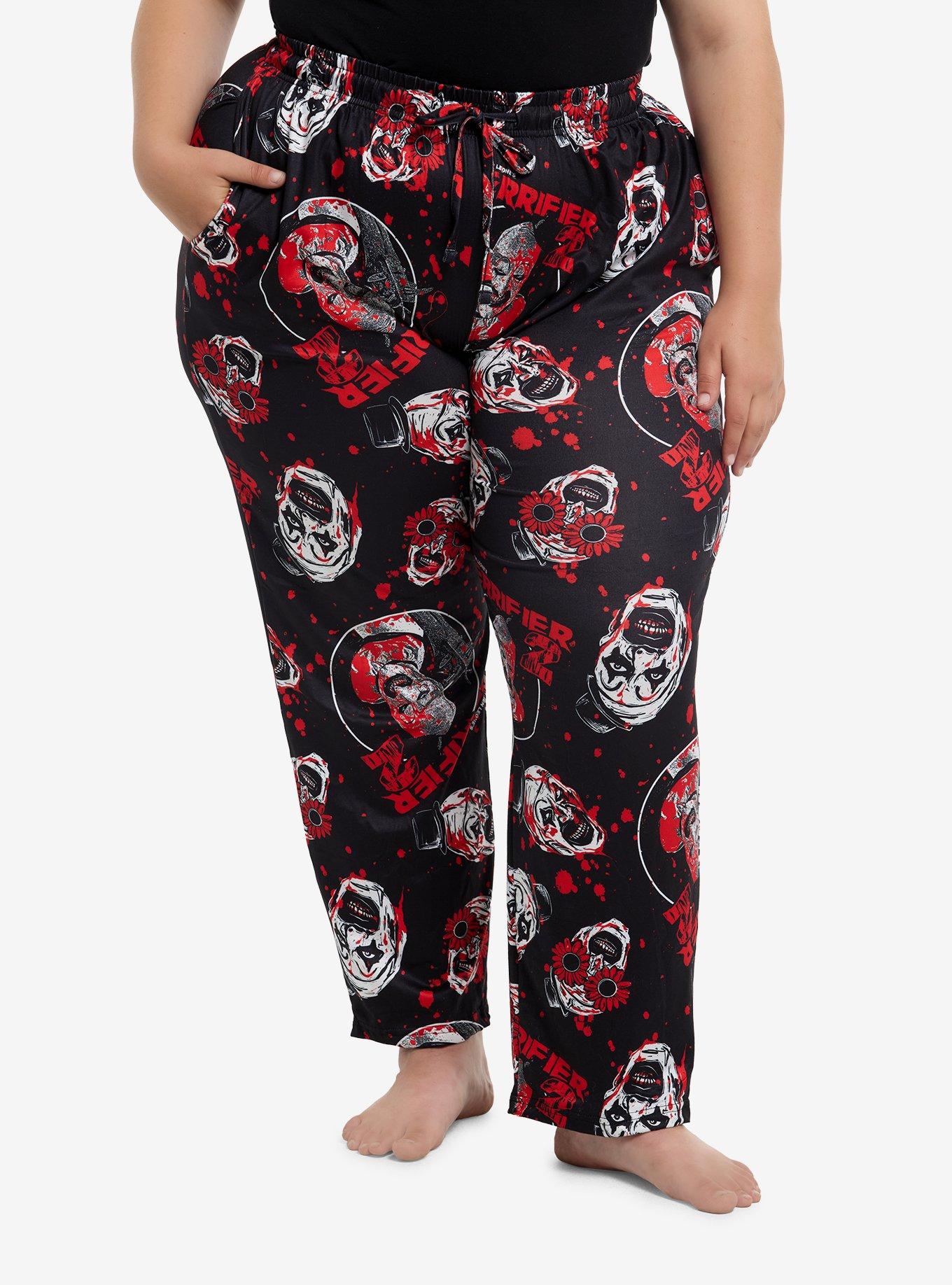 Terrifier 2 Art The Clown Girls Pajama Pants Plus Size, , hi-res
