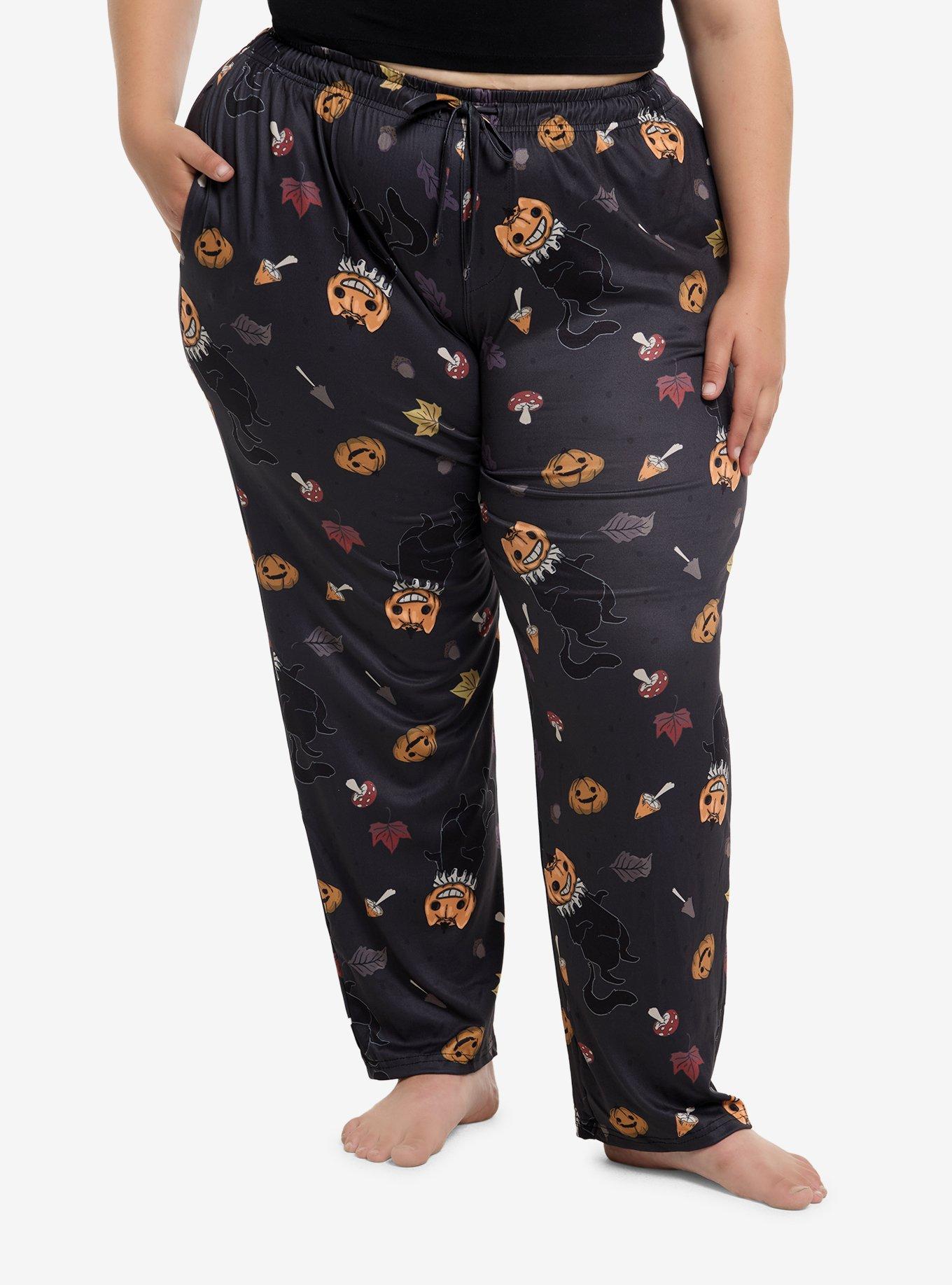 Fall Pumpkin Creatures Pajama Pants By Guild Of Calamity Plus Size, , hi-res