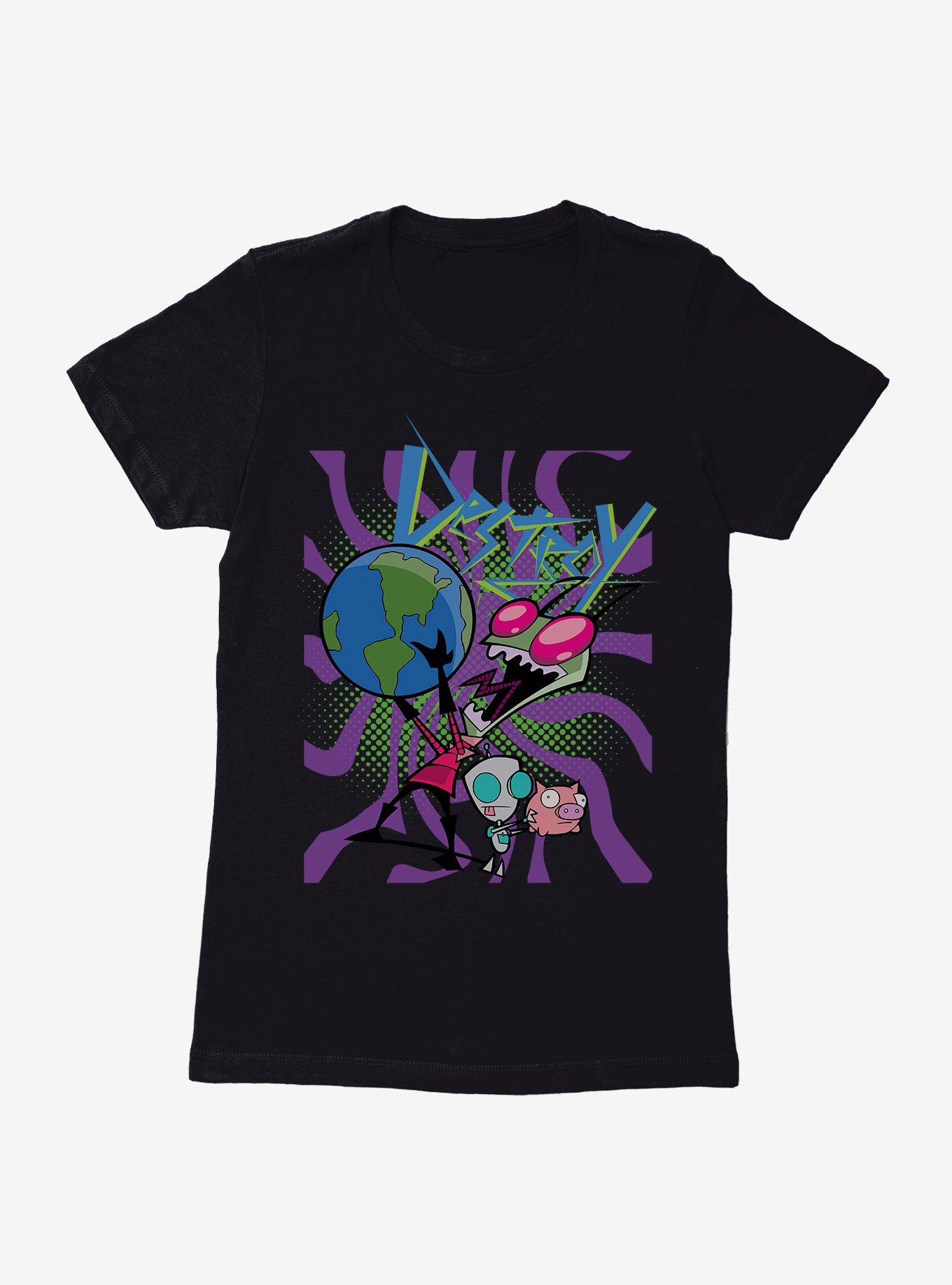 Invader Zim Destroy The World Womens T-Shirt, , hi-res