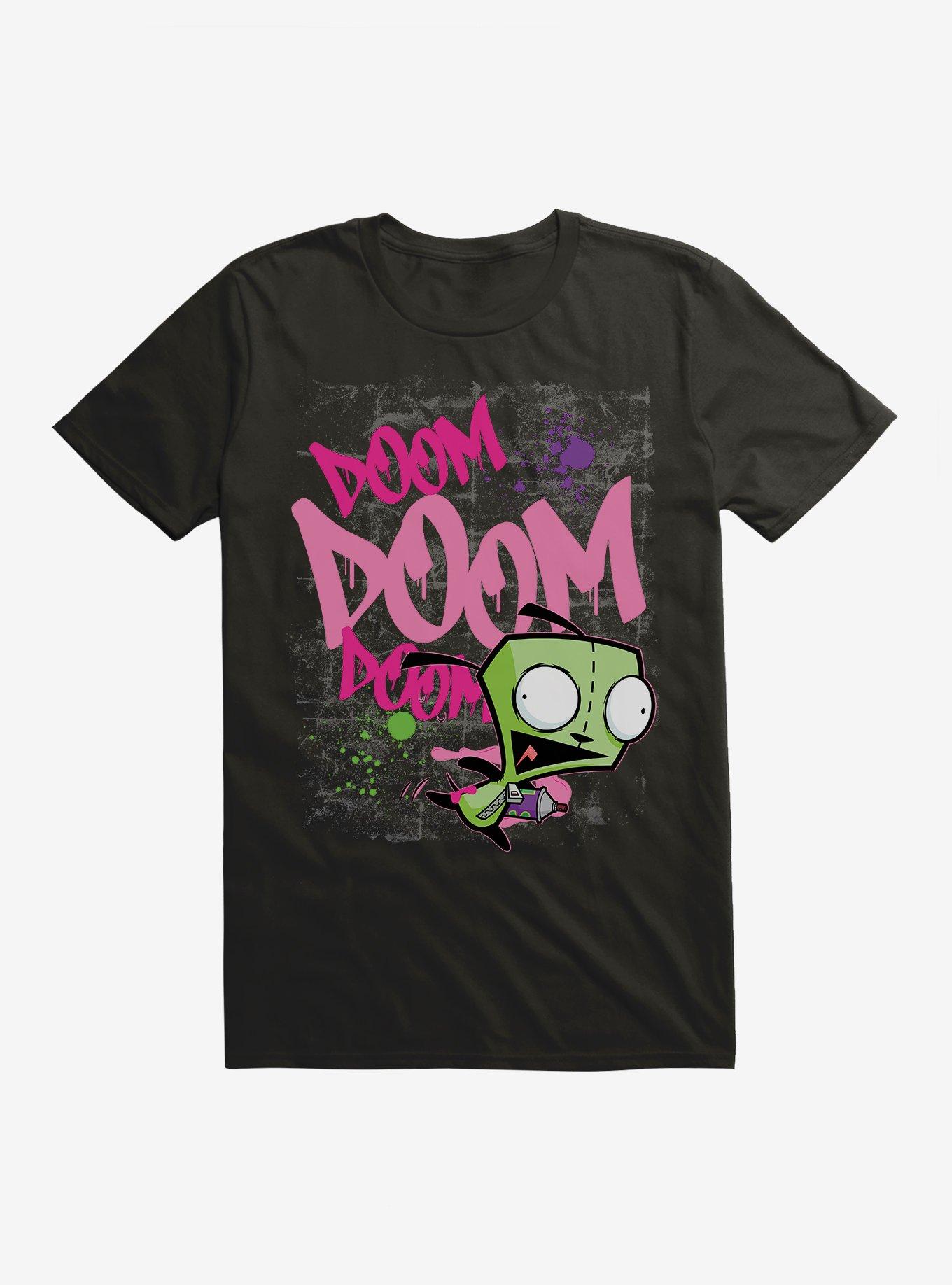 Invader Zim Doom Doom Doom Graffiti GIR T-Shirt, , hi-res