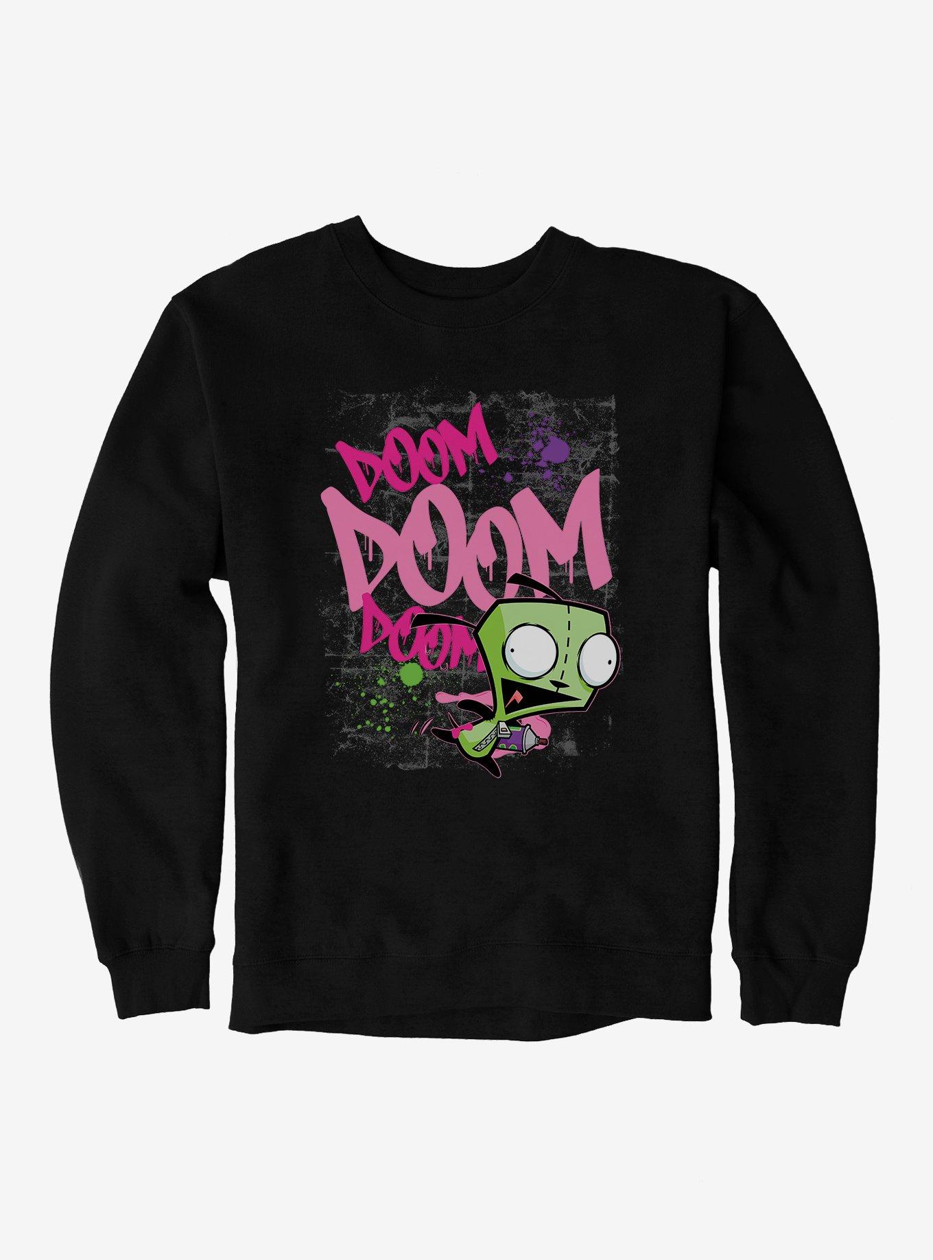 Invader Zim Doom Doom Doom Graffiti GIR Sweatshirt, , hi-res