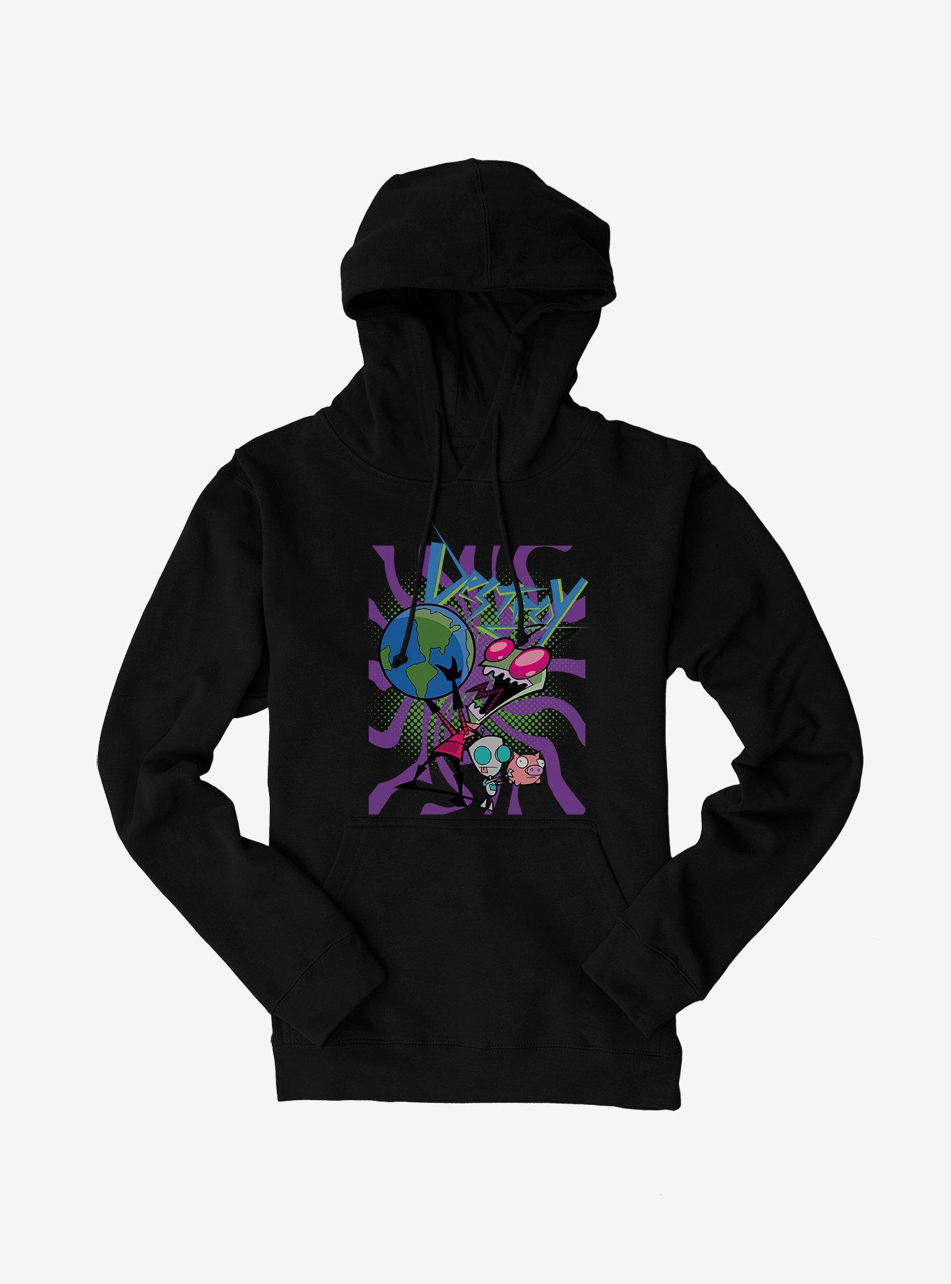 Invader Zim Destroy The World Hoodie, , hi-res