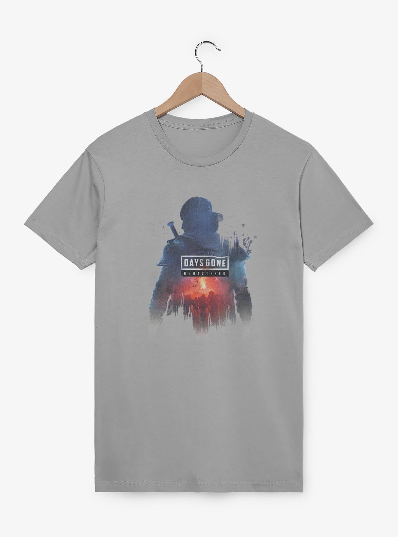 Days Gone Remastered Sillouette Logo T-Shirt, SILVER, hi-res