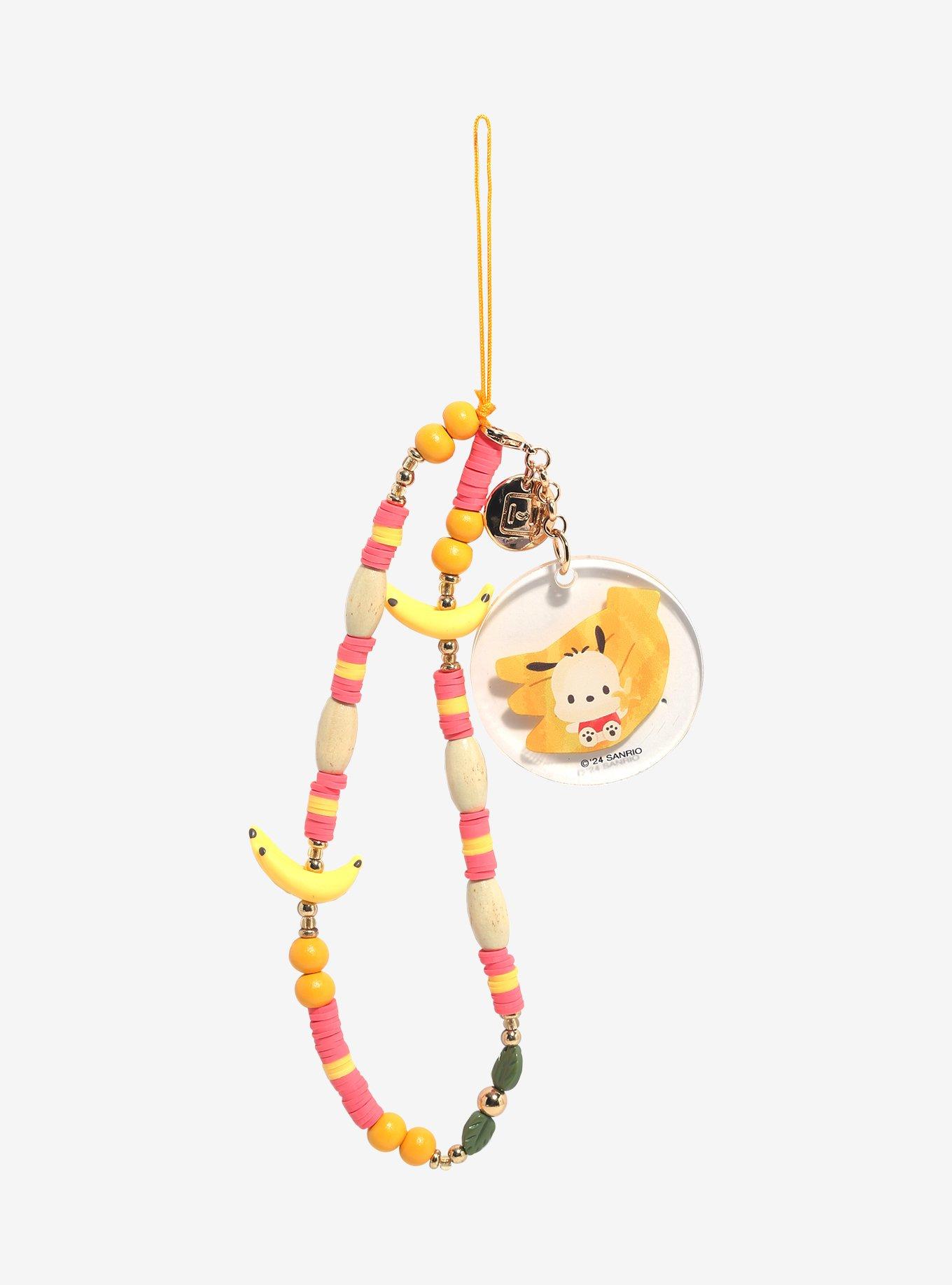 Pochacco Banana Beaded Phone Charm, , hi-res