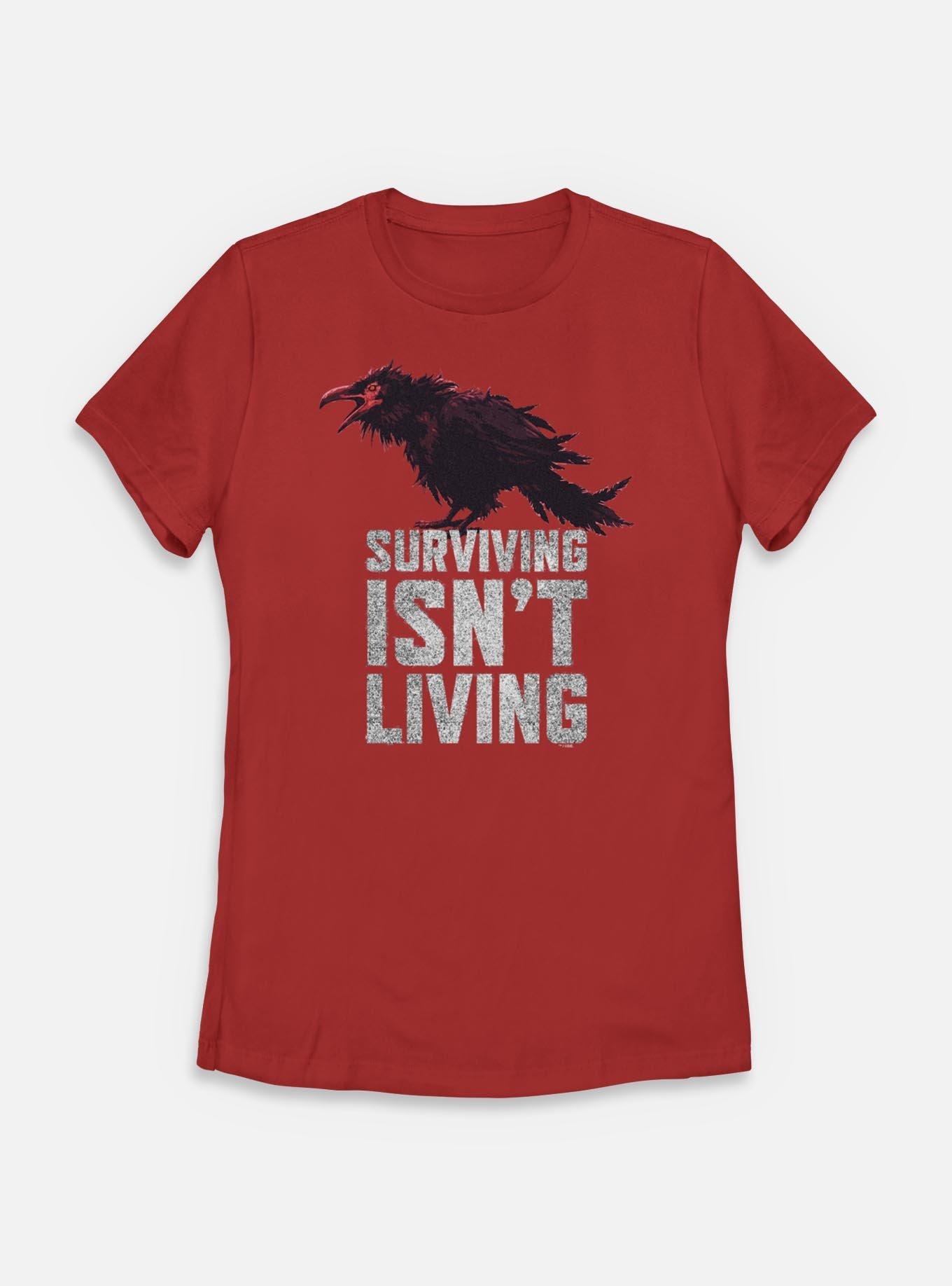 Days Gone Surviving Isn't Living Crow Womens T-Shirt, RED, hi-res