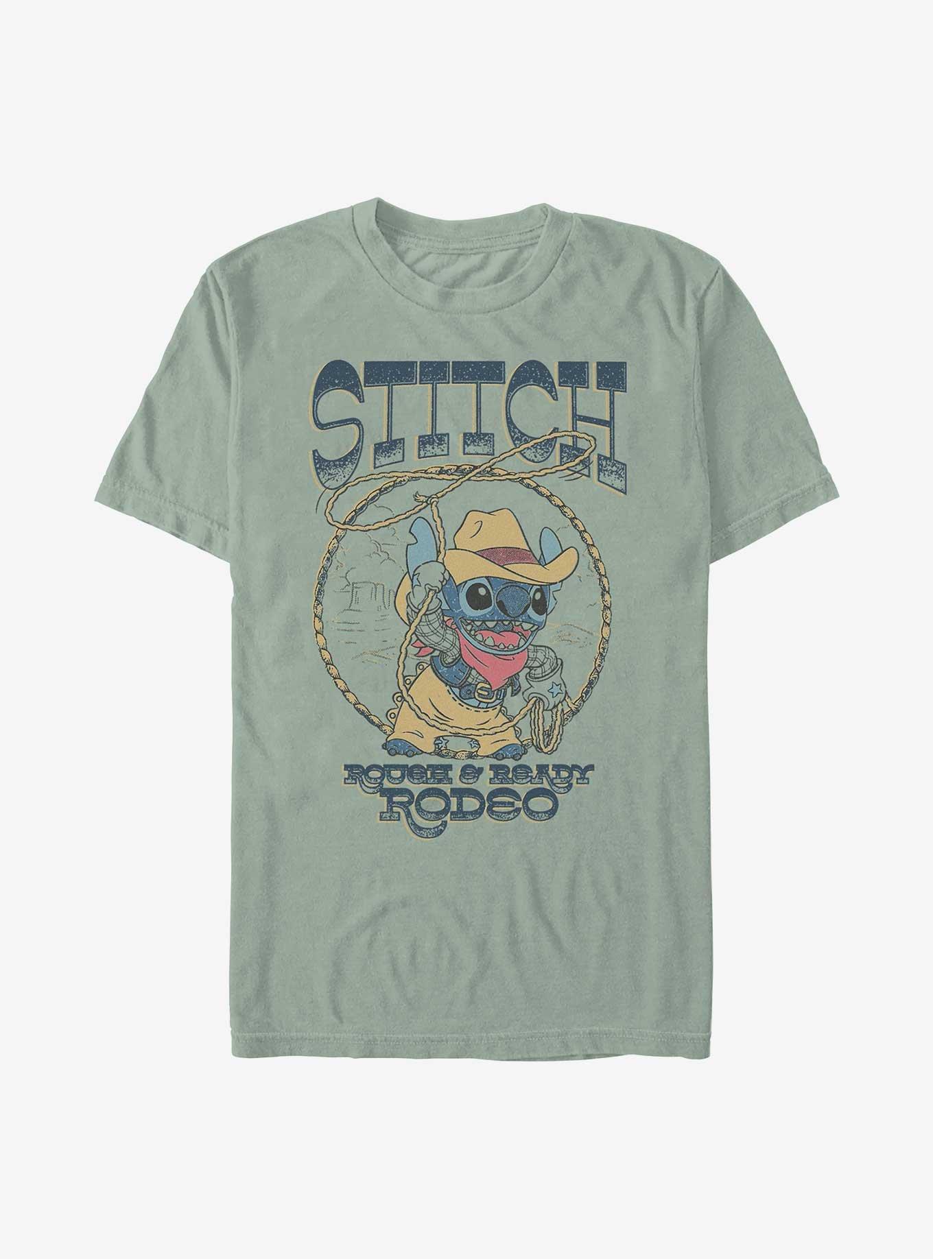 Disney Lilo & Stitch Rough & Ready Rodeo Garment Dye T-Shirt Hot Topic Web Exclusive, BAY, hi-res