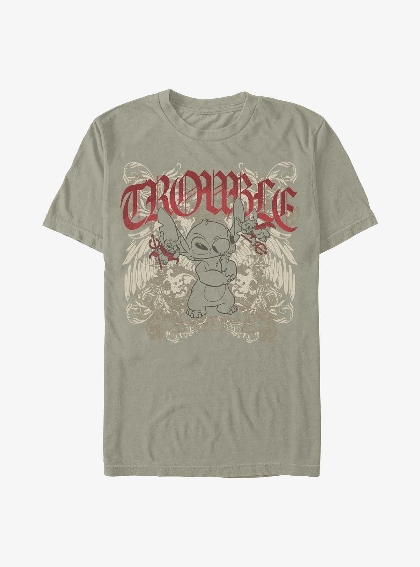 Disney Lilo & Stitch Trouble Garment Dye T-Shirt Hot Topic Web Exclusive, , hi-res