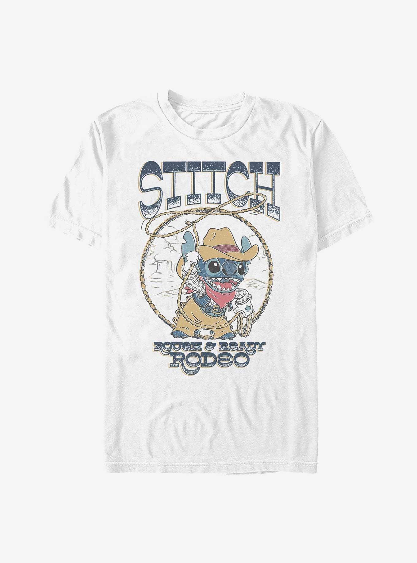 Disney Lilo & Stitch Rough & Ready Rodeo T-Shirt Hot Topic Web Exclusive, WHITE, hi-res