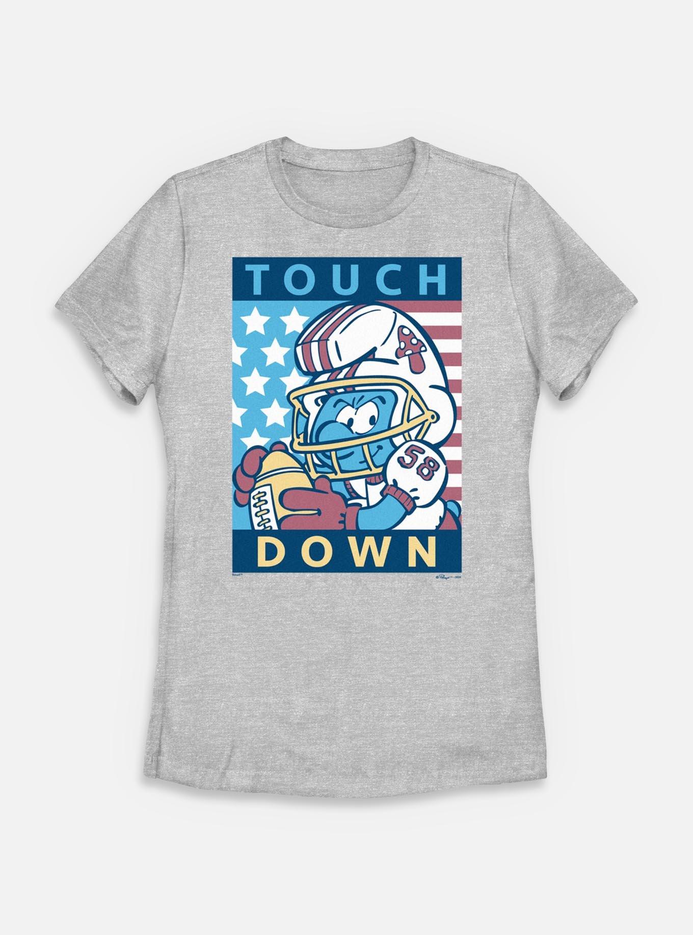 The Smurfs Smurf Touch Down Womens T-Shirt, ATH HTR, hi-res