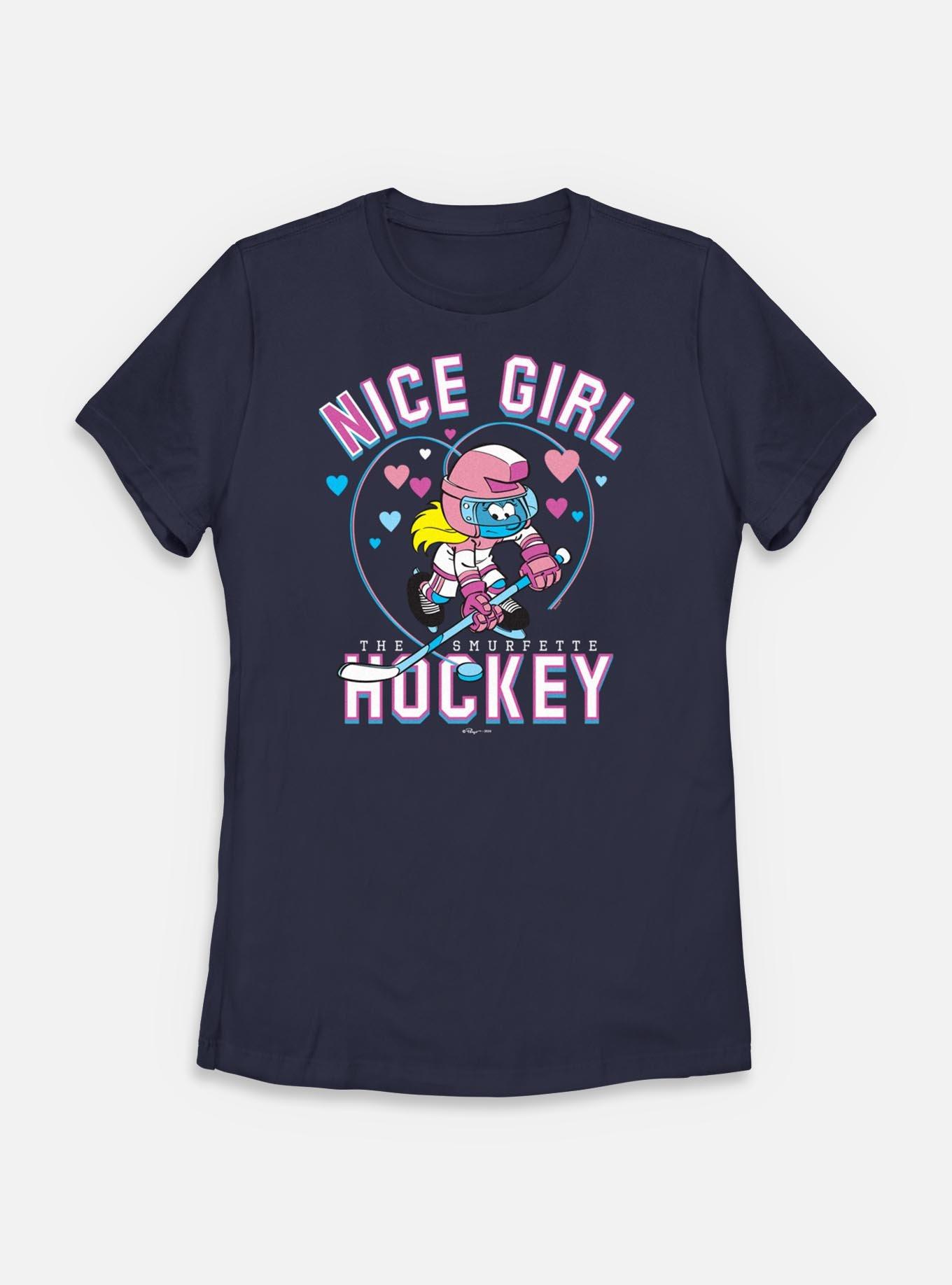 The Smurfs Nice Girl Hockey Womens T-Shirt, , hi-res