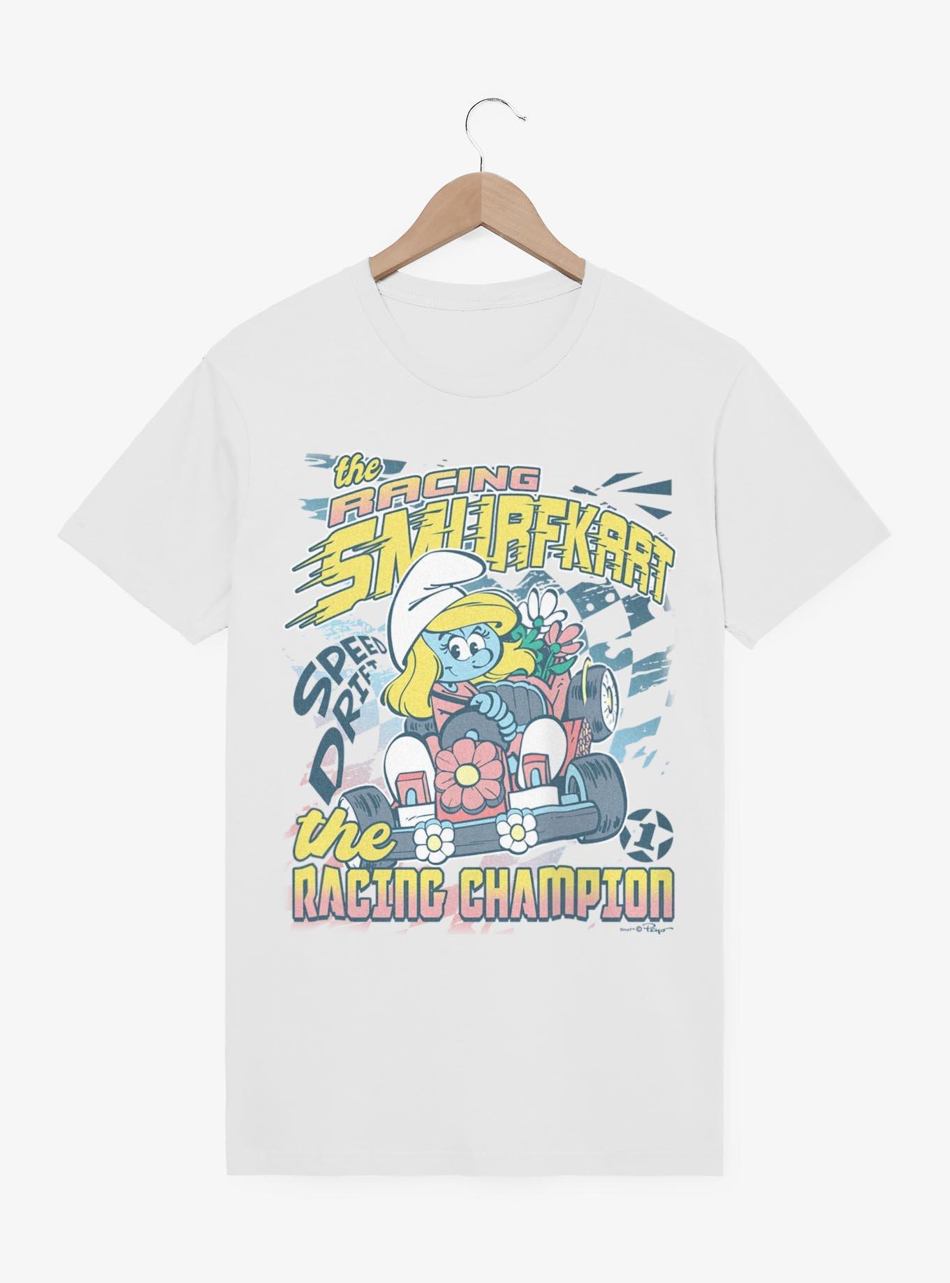 The Smurfs The Racing Smurfkart T-Shirt - WHITE | BoxLunch